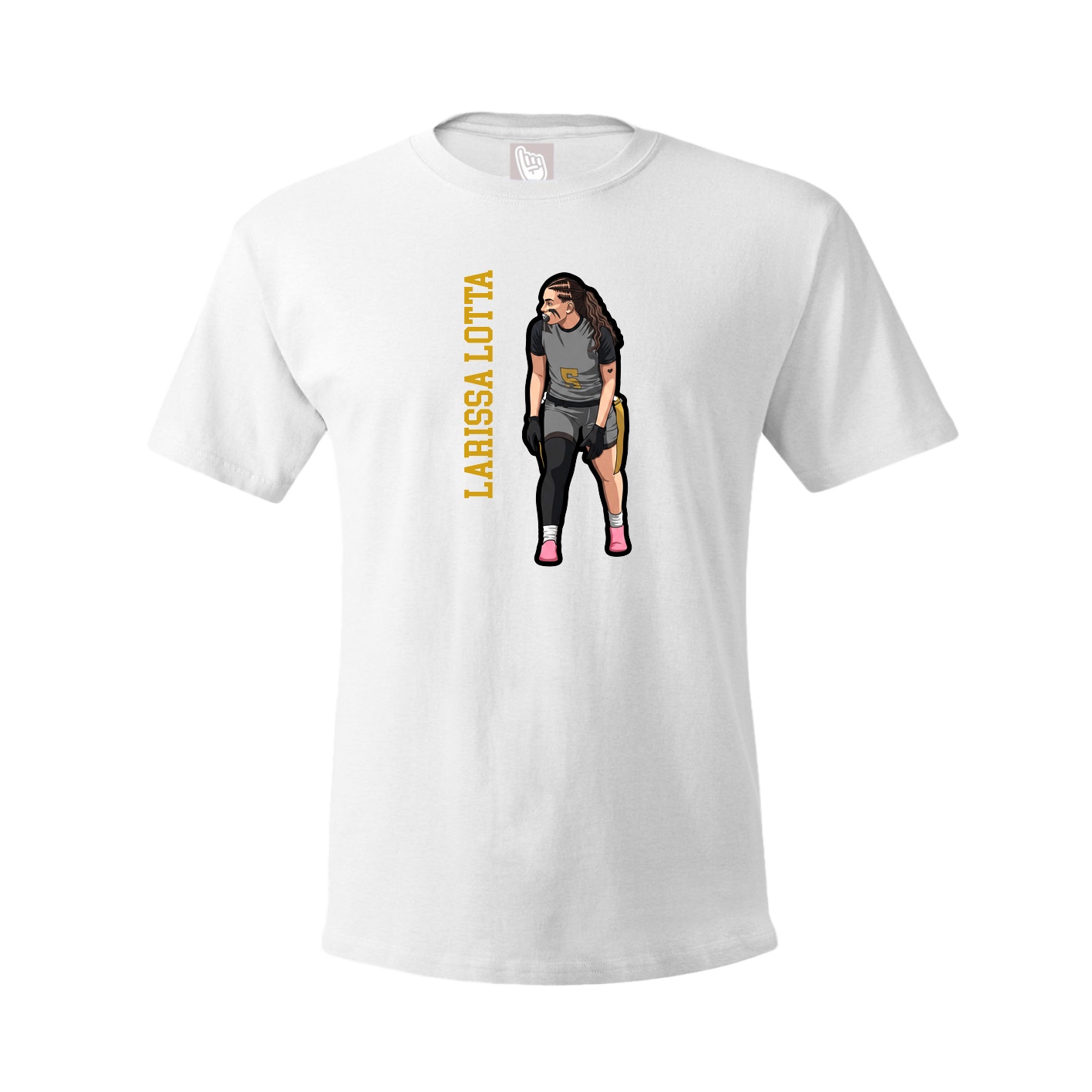 Youth Tee — Name Vertical in White