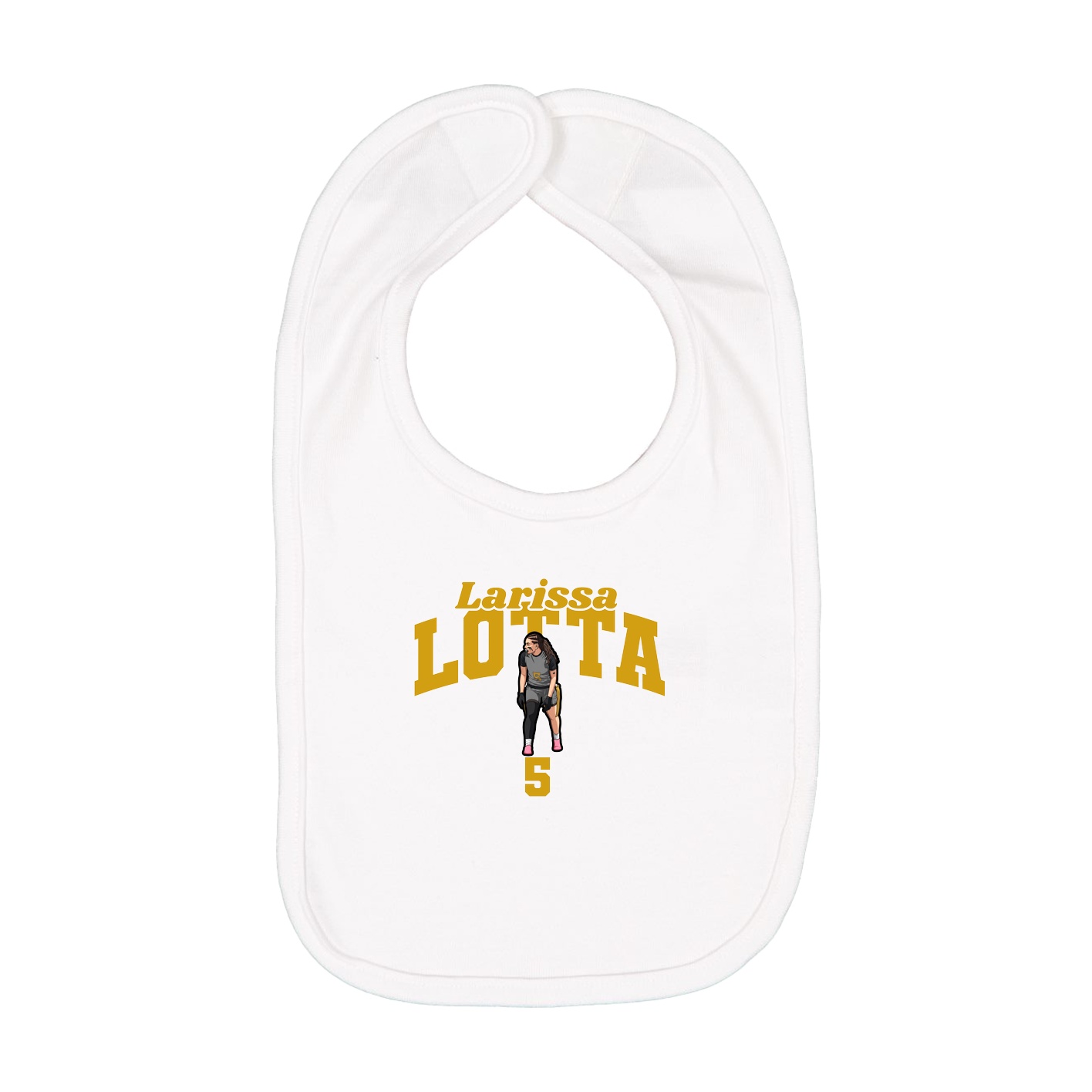 Infant Bib — Signature Arch in White