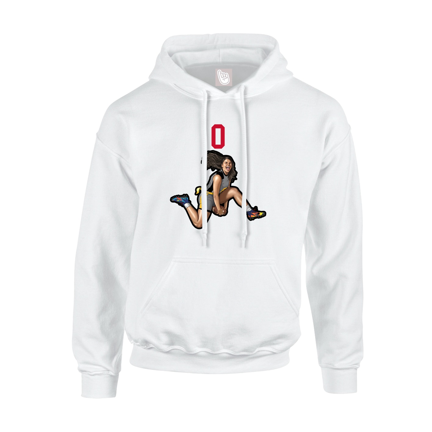 Hoodie — Number Top in White