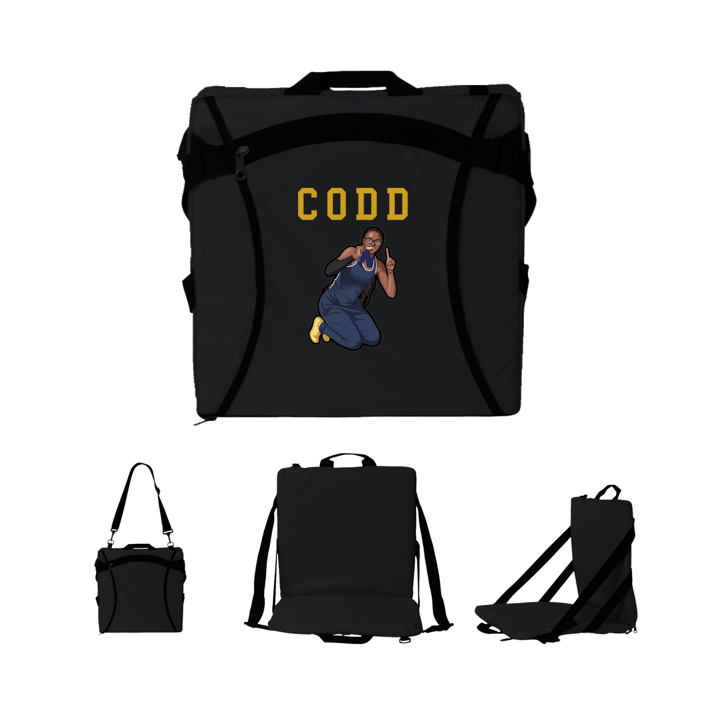Folding Stadium Seat — Shirsey in Black