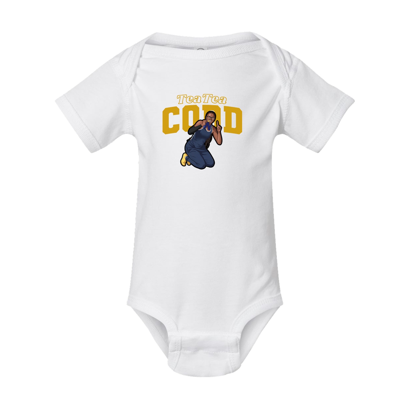 Baby Onesie — Name Arch in White