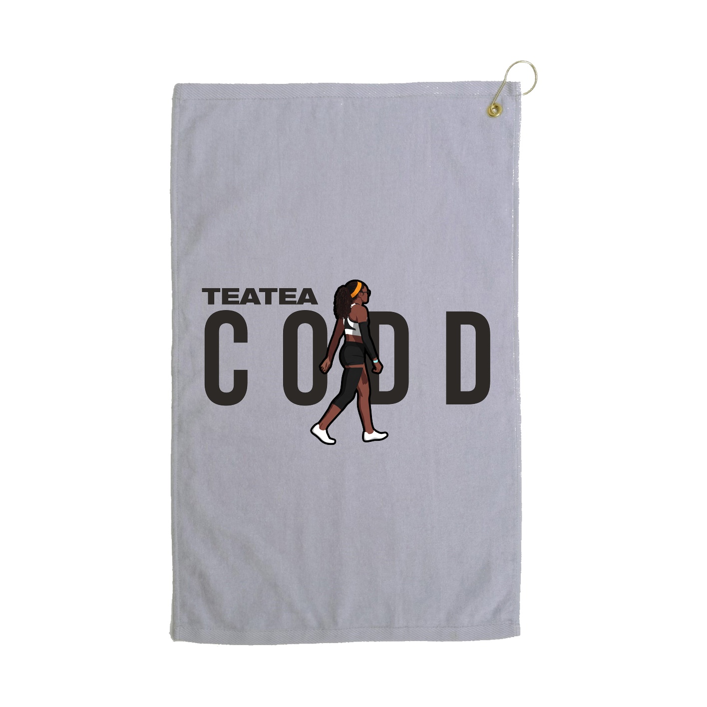 Golf Towel — Player Name in Grey