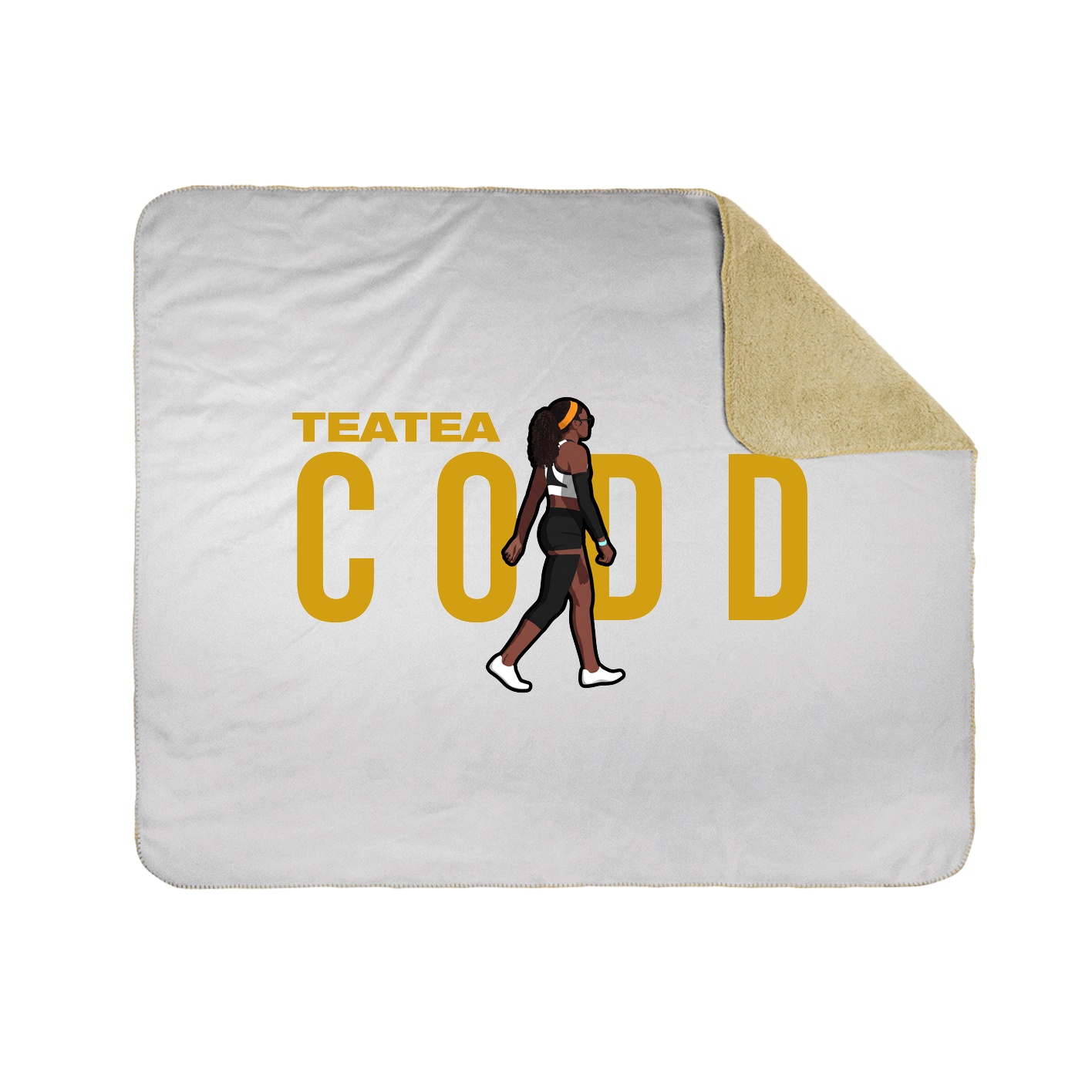 Throw Blanket — Player Name in White
