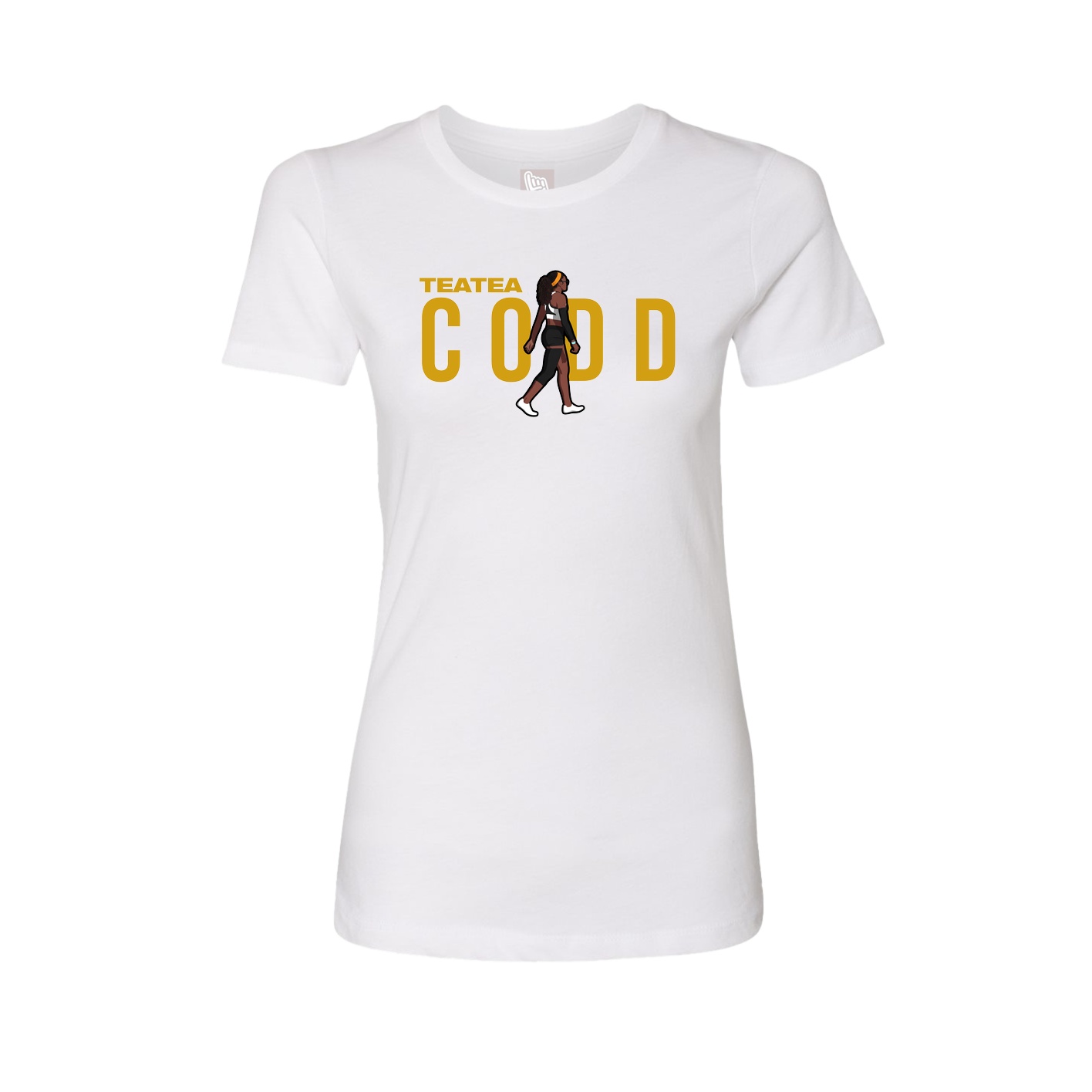 Fitted Women's Tee — Player Name in White