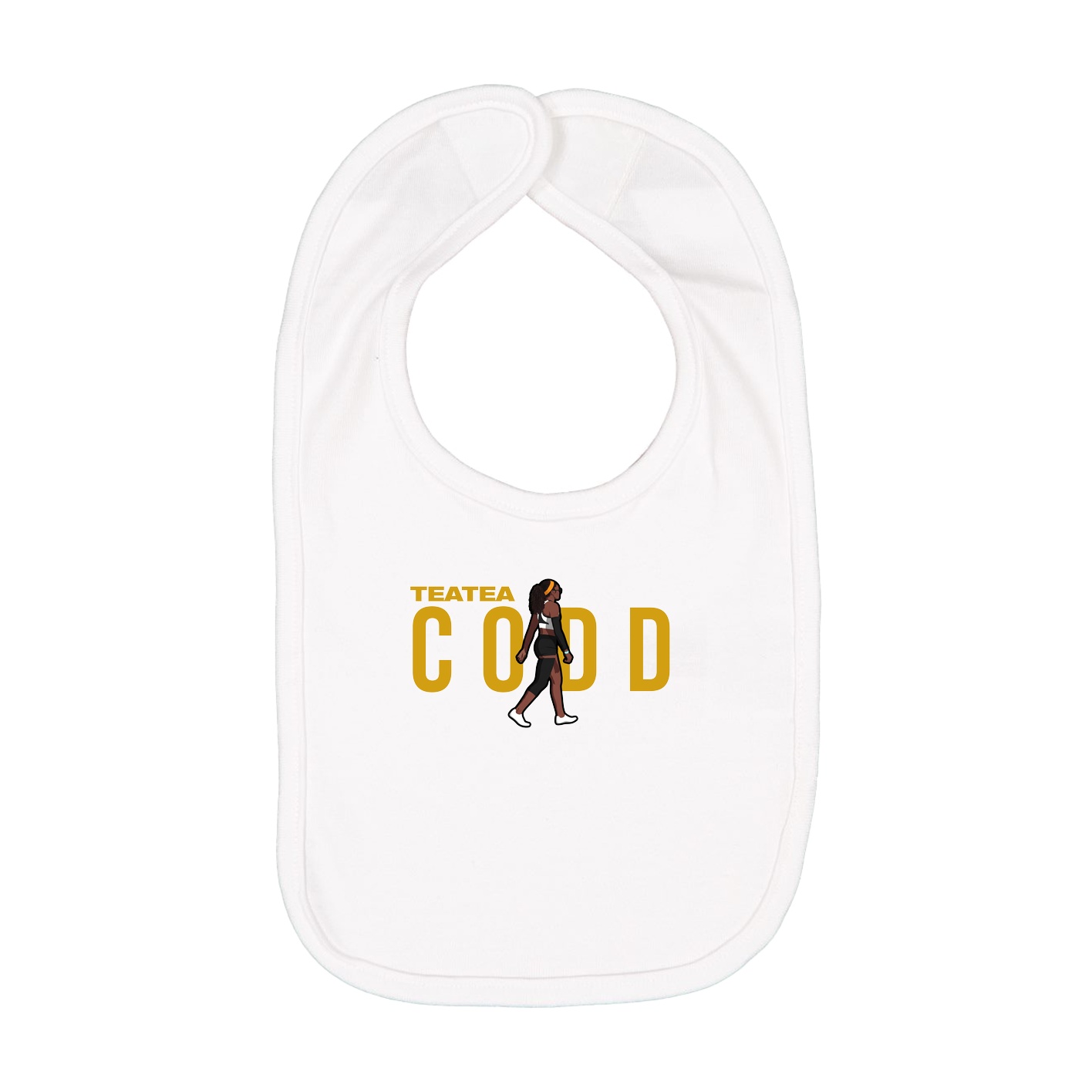 Infant Bib — Player Name in White