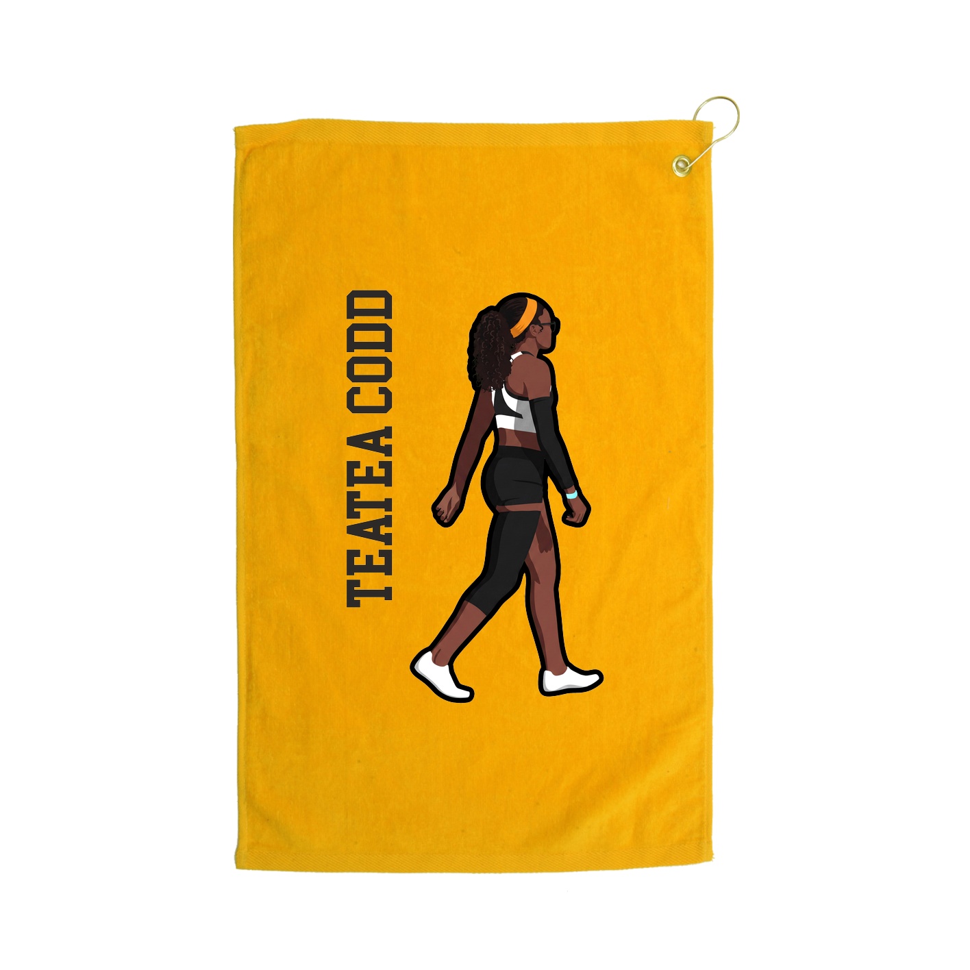 Golf Towel — Name Vertical in Gold