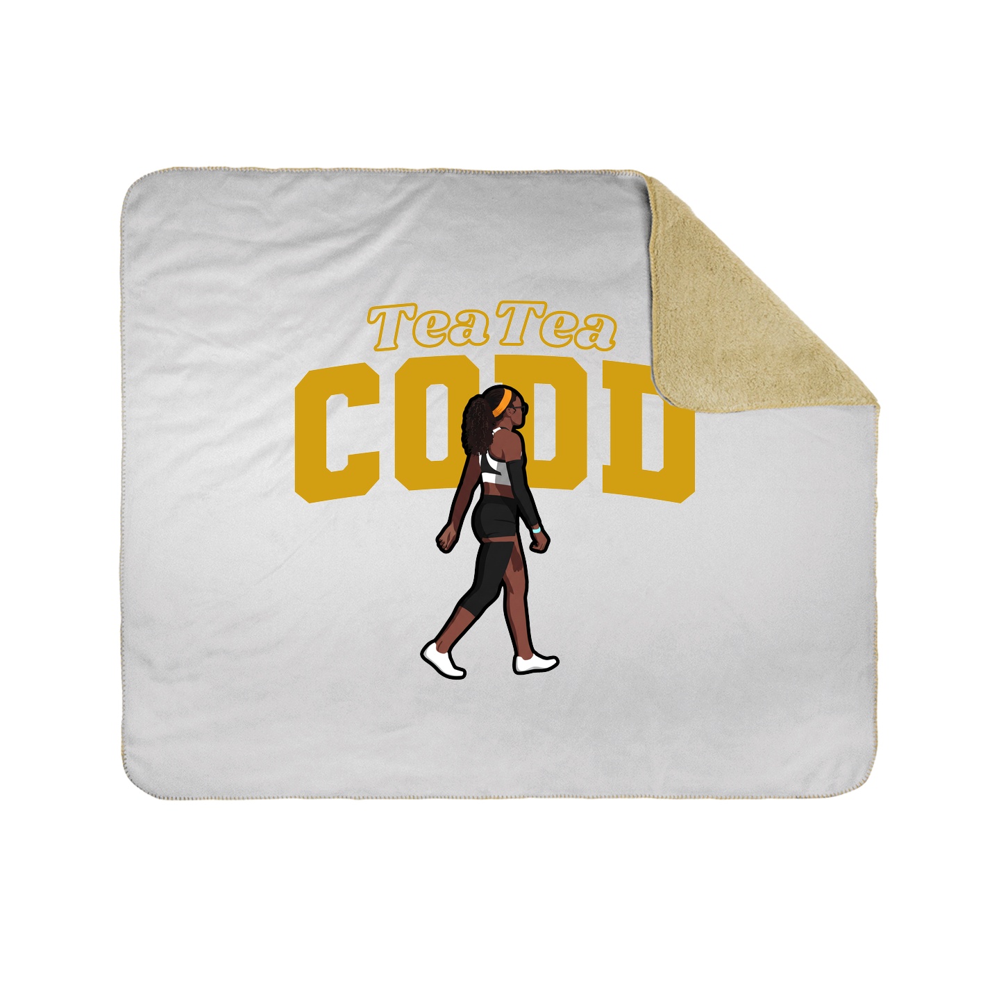 Throw Blanket — Name Arch in White
