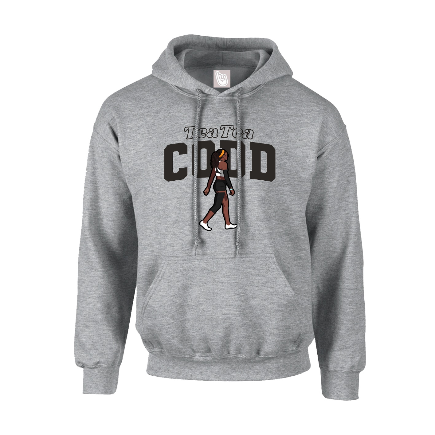 Hoodie — Name Arch in Grey
