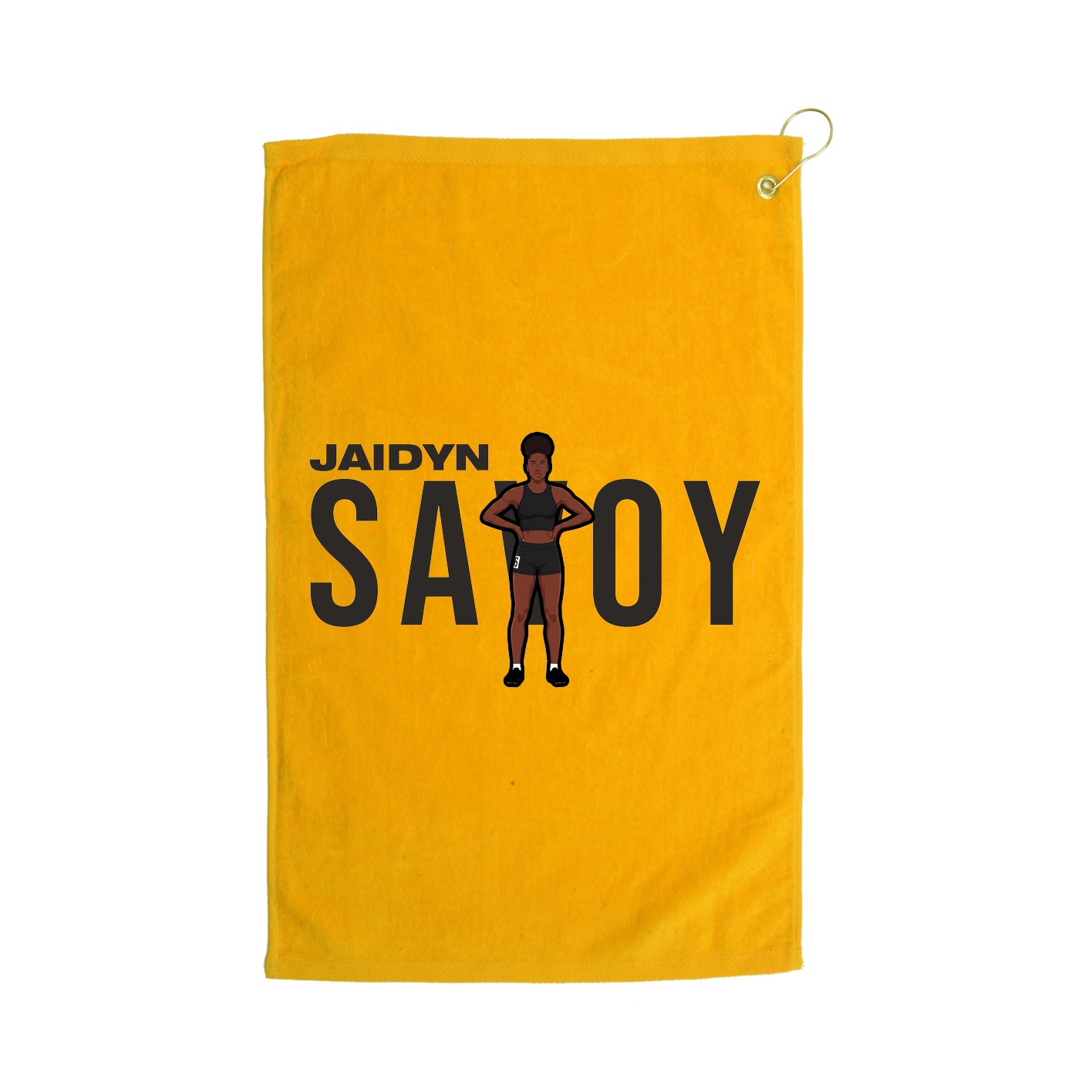 Golf Towel — Player Name in Gold