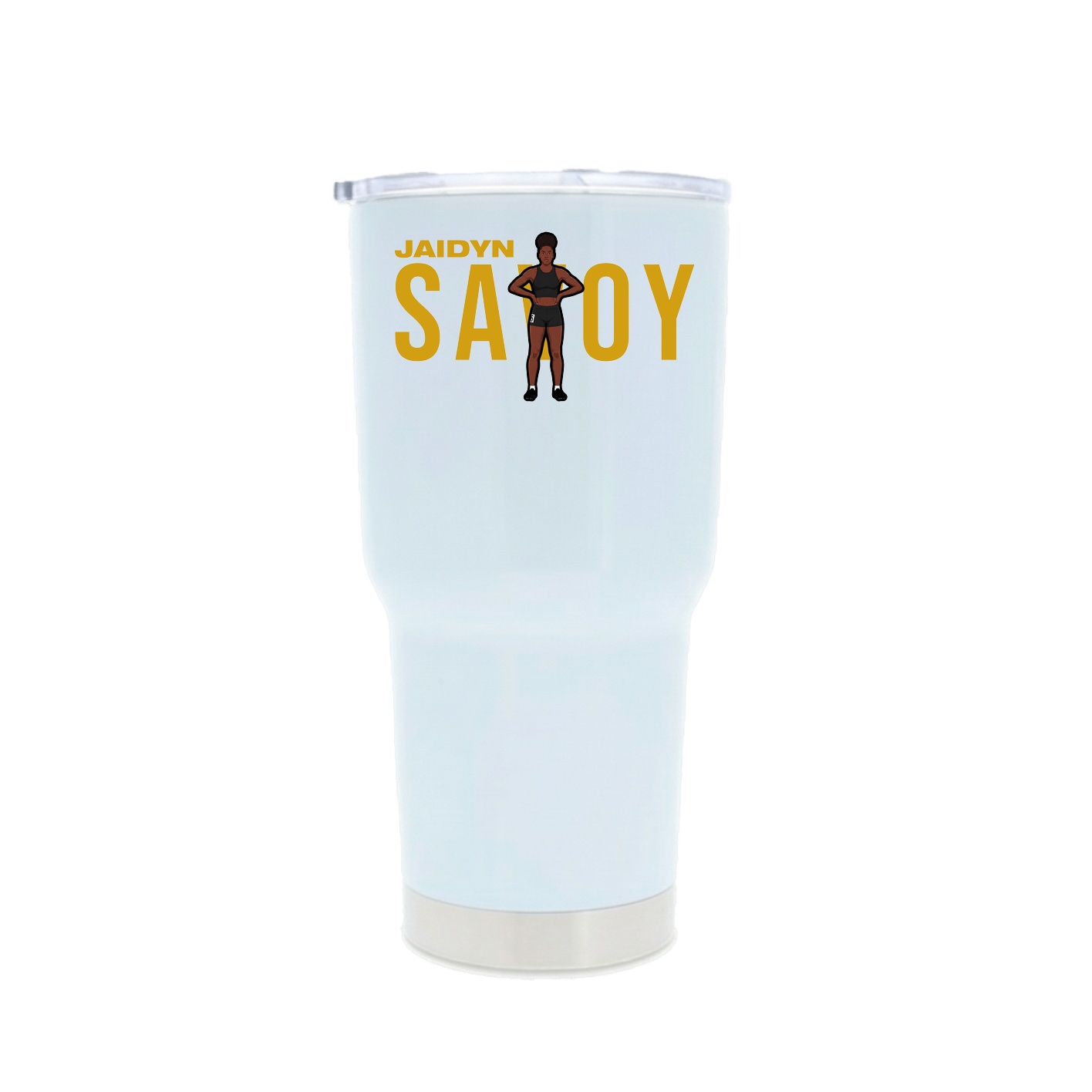 30oz Stainless Steel Tumbler — Player Name in White