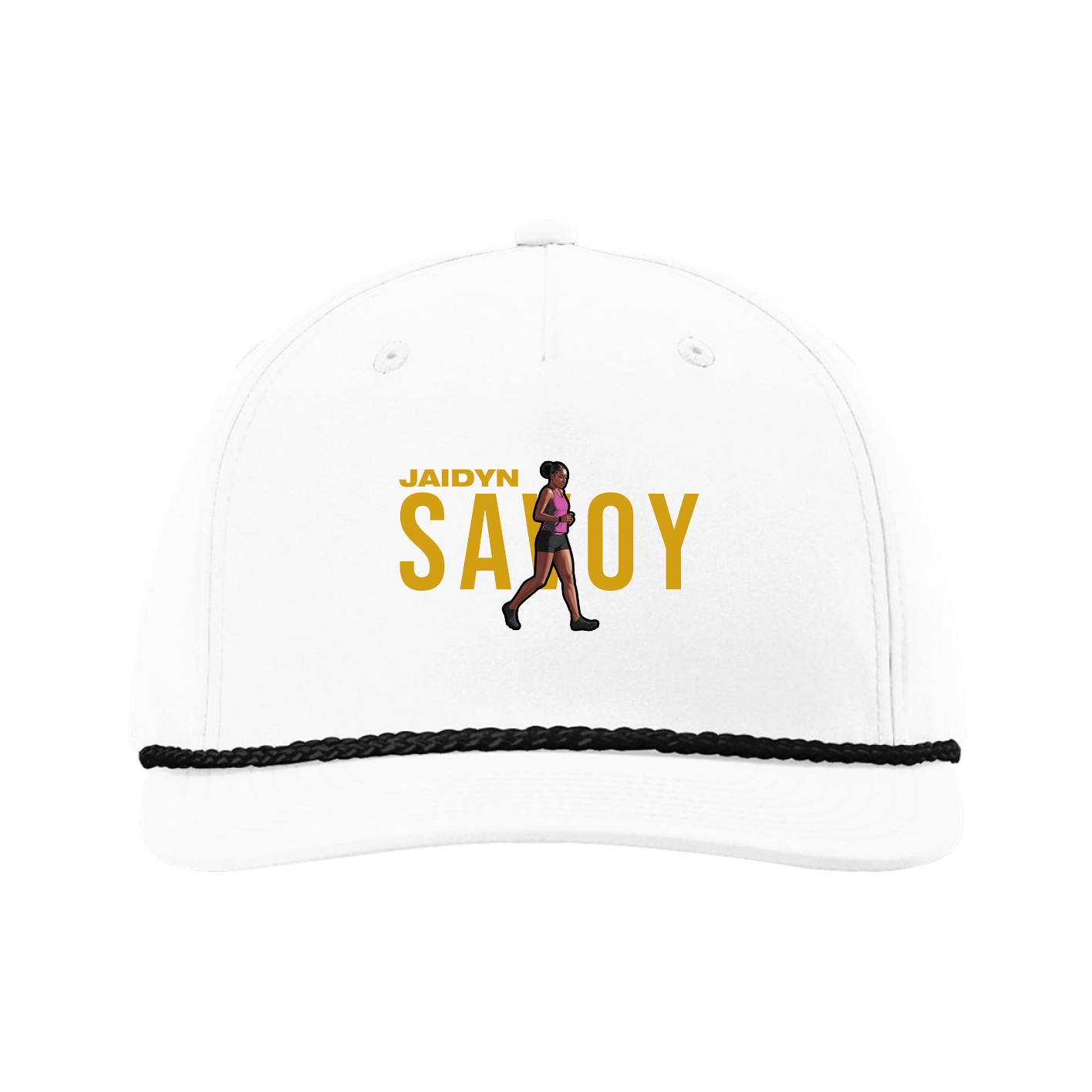 Five-Panel Classic Rope Cap — Player Name in White