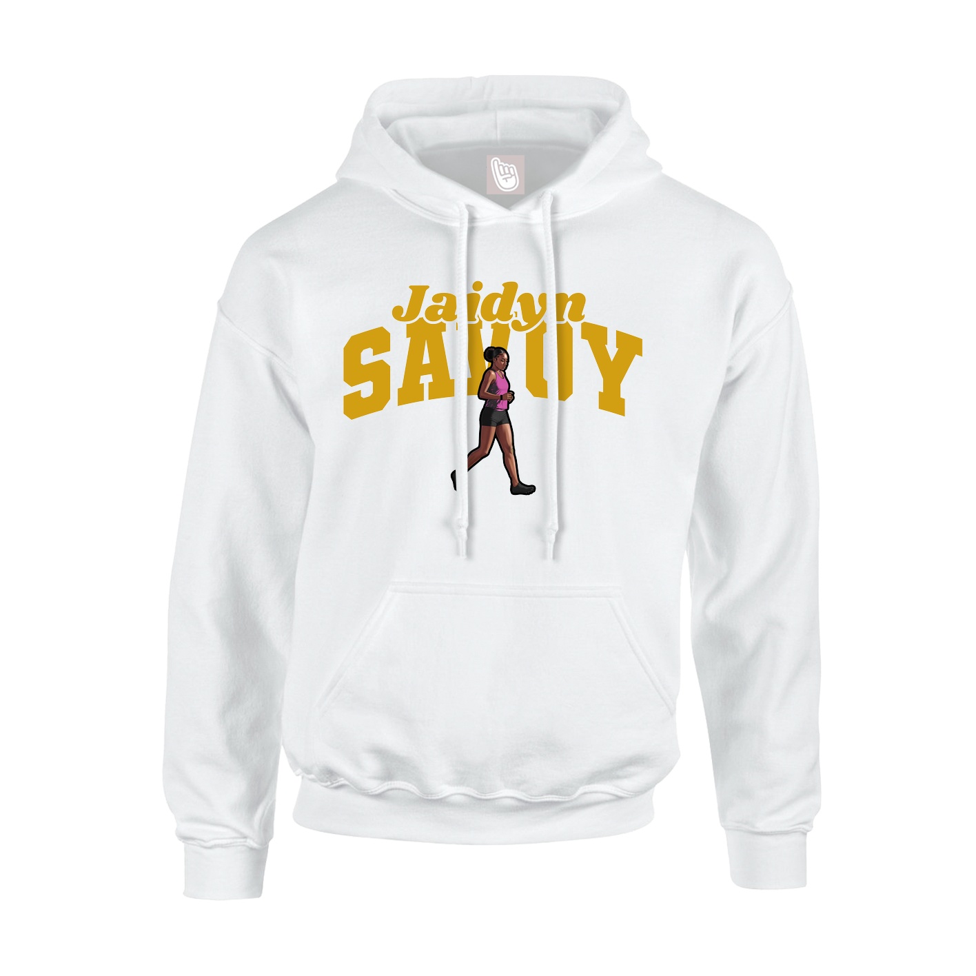 Hoodie — Signature Arch in White