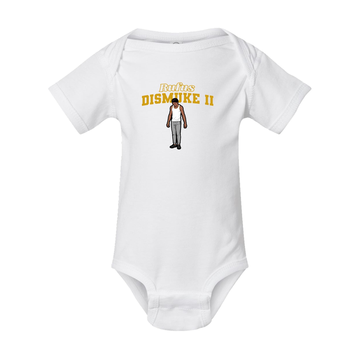 Baby Onesie — Name Arch in White