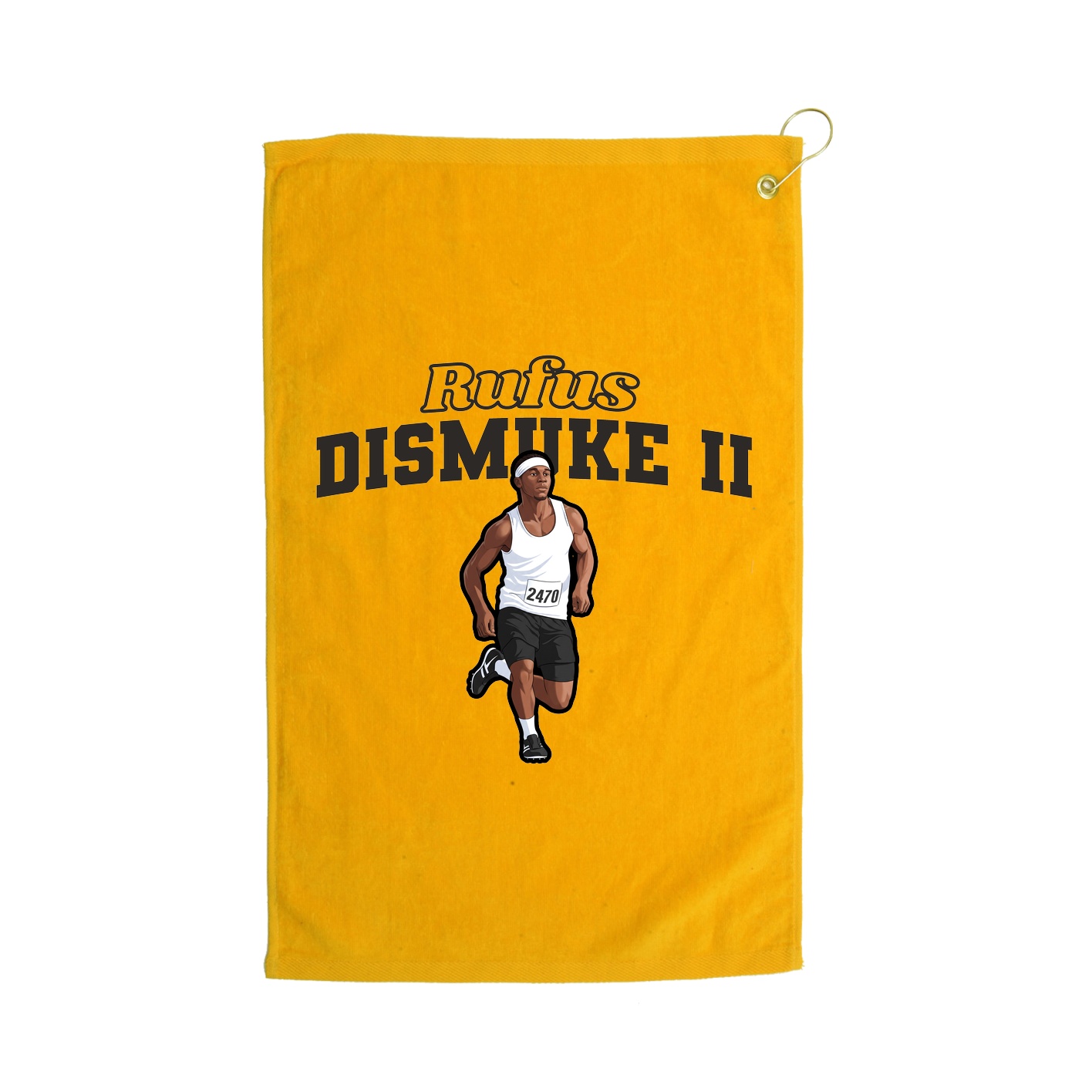 Golf Towel — Name Arch in Gold