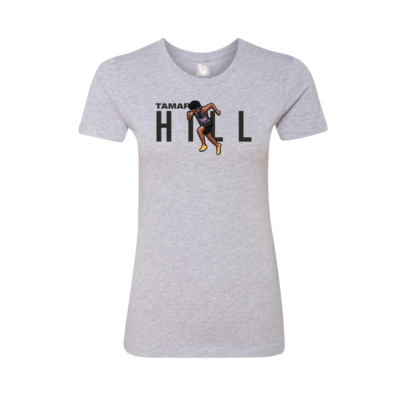 Womens Tee — Player Name in Grey
