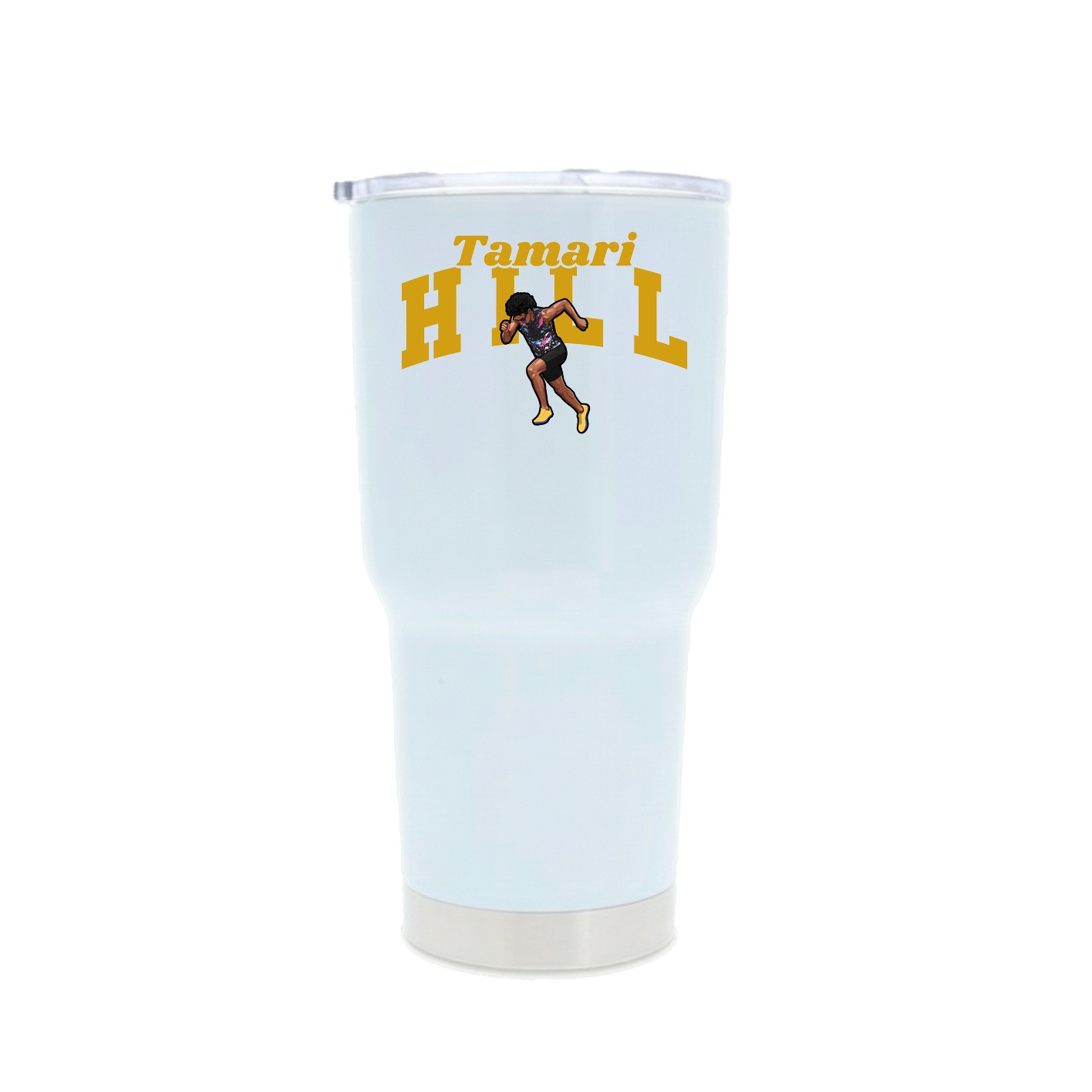 30oz Stainless Steel Tumbler — Signature Arch in White