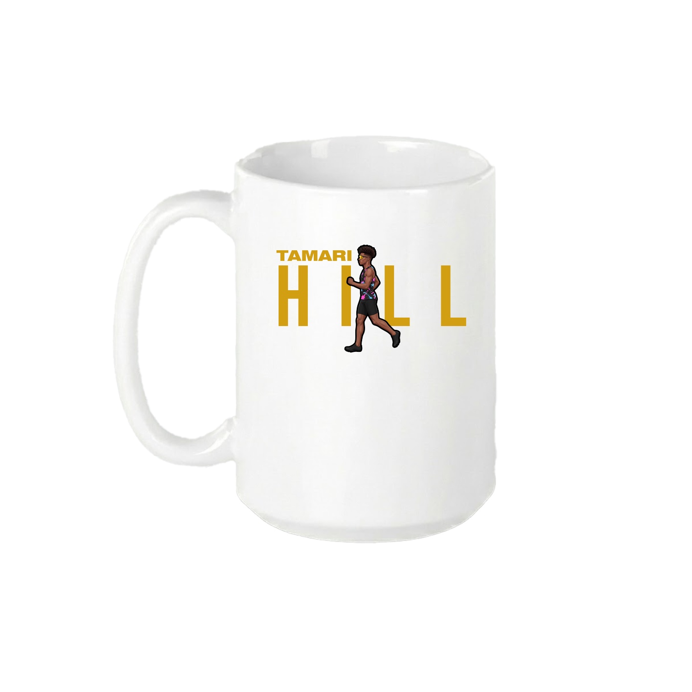 15oz Coffee Mug — Player Name in White