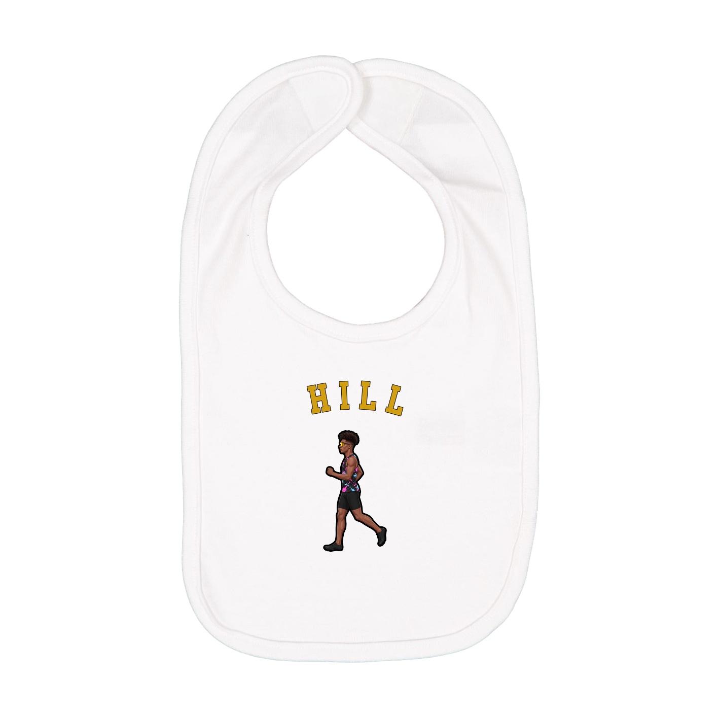 Infant Bib — Shirsey Arch in White