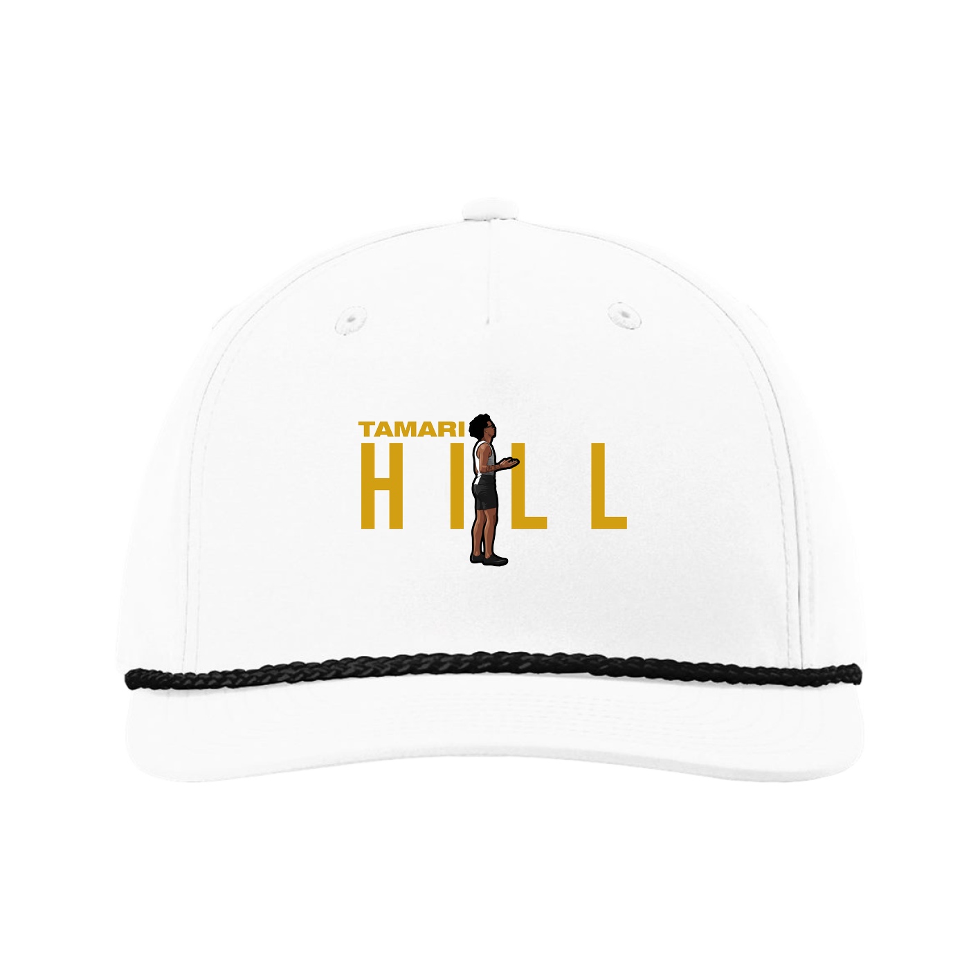 Five-Panel Classic Rope Cap — Player Name in White