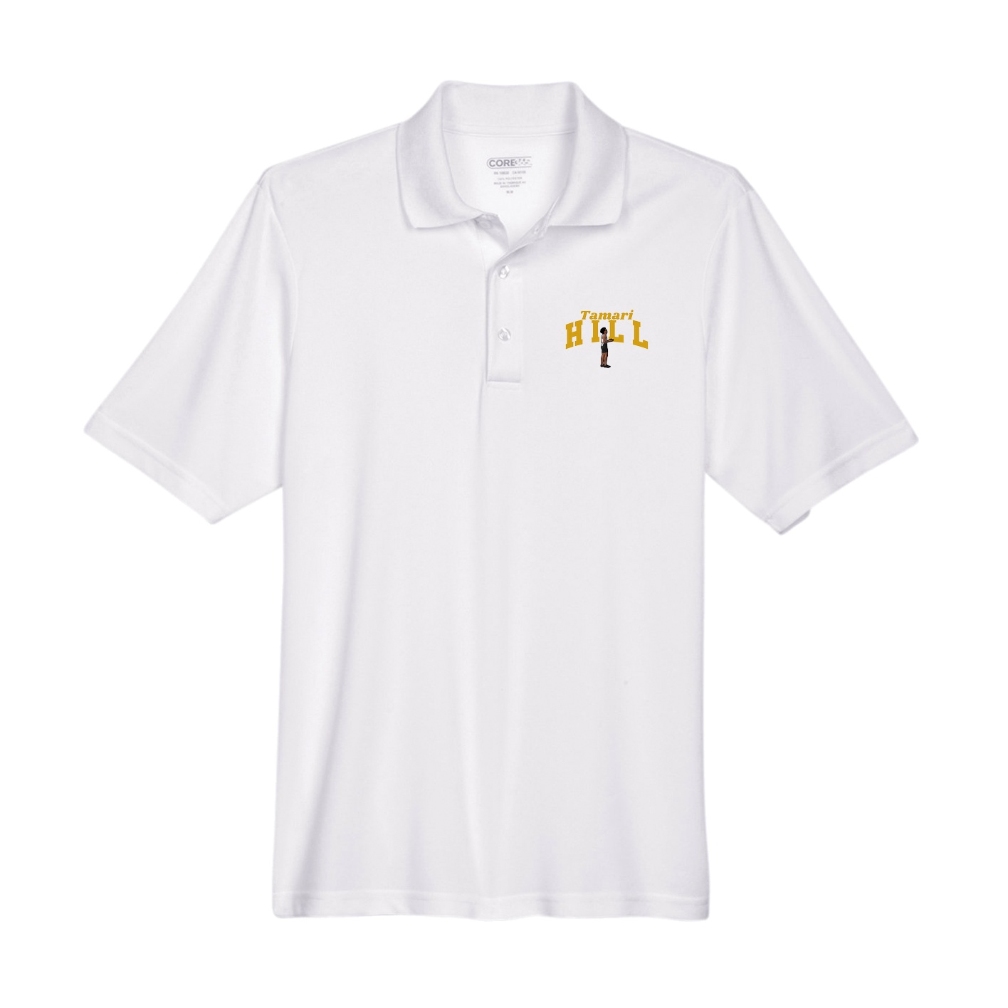 Performance Polo — Signature Arch in White