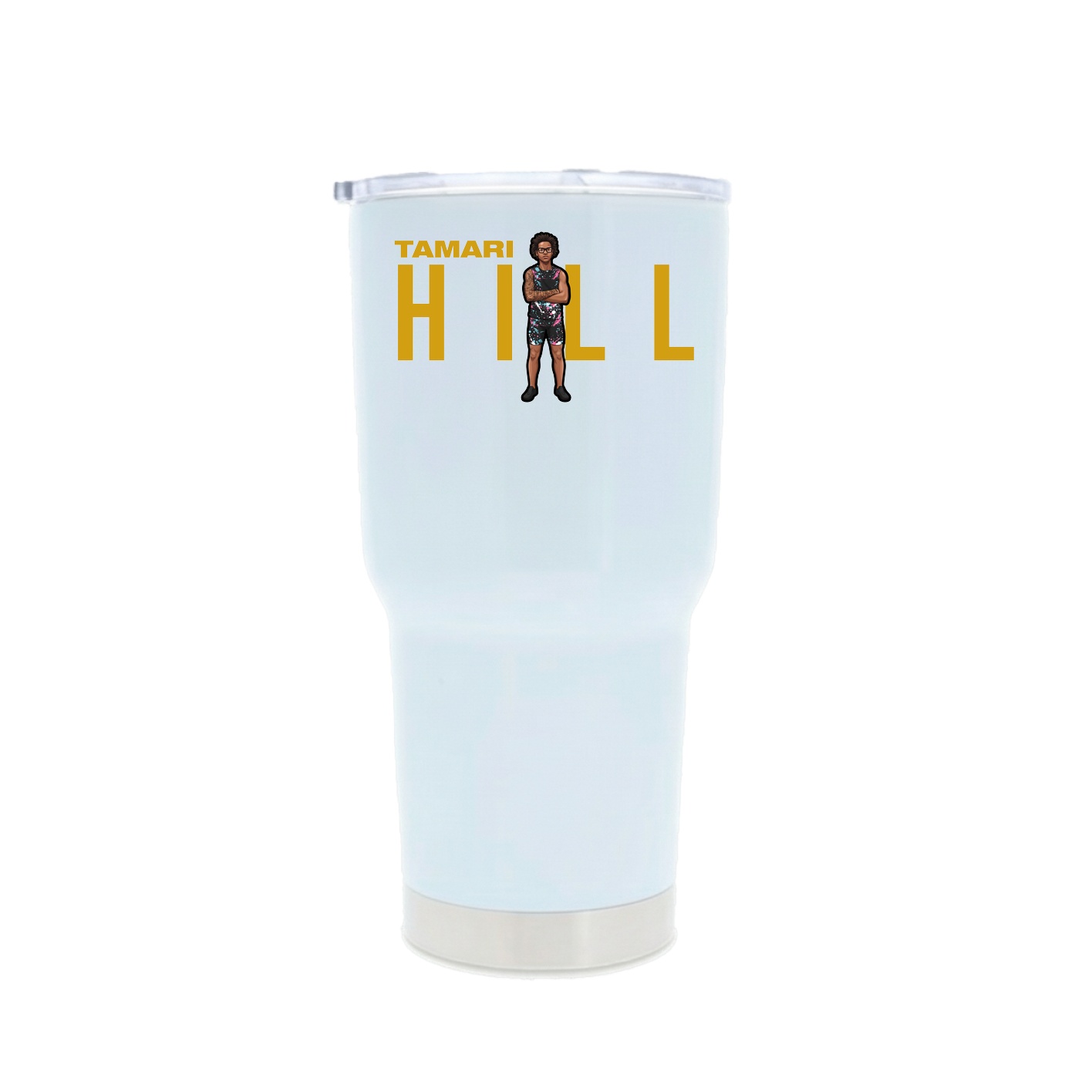 30oz Stainless Steel Tumbler — Player Name in White