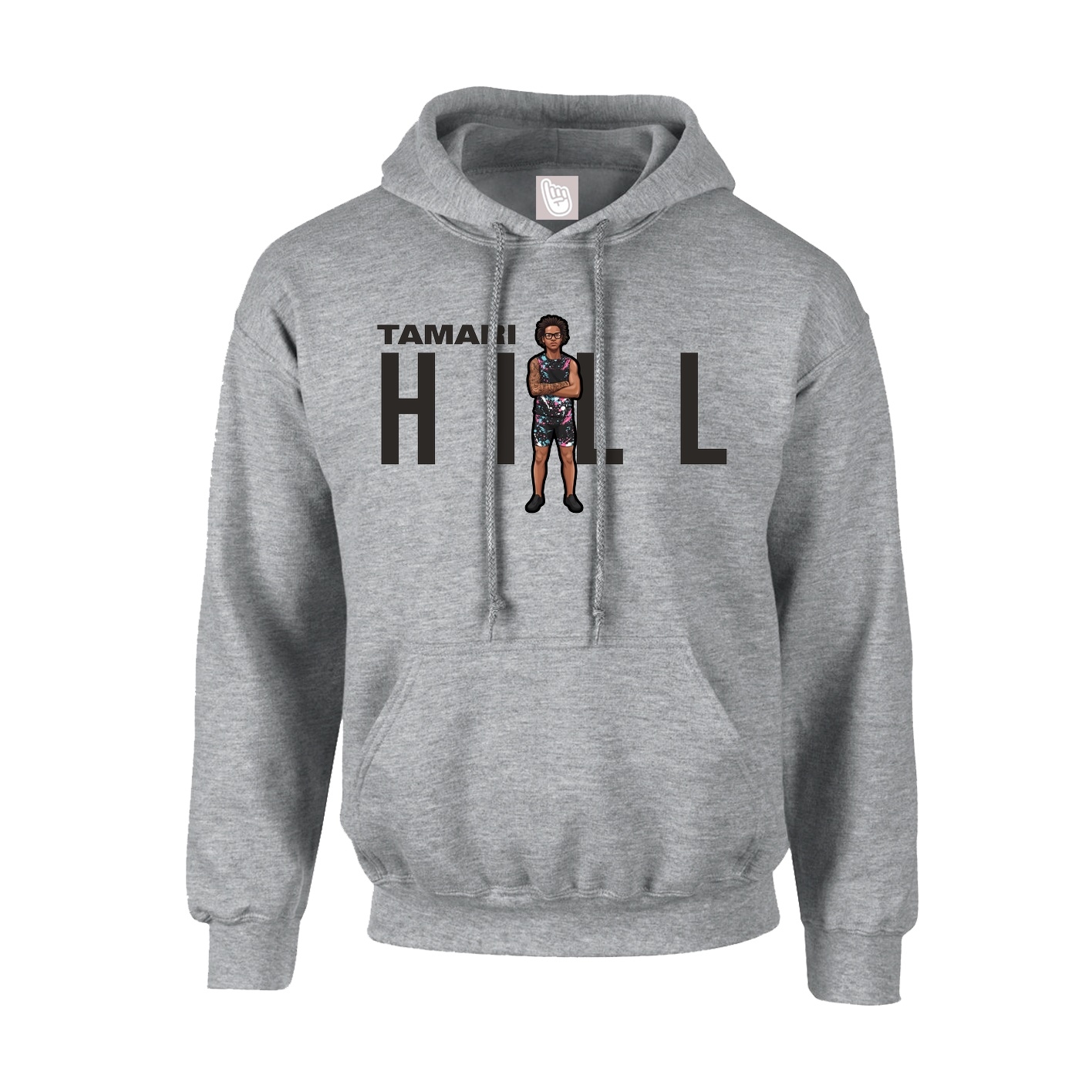 Hoodie — Player Name in Grey