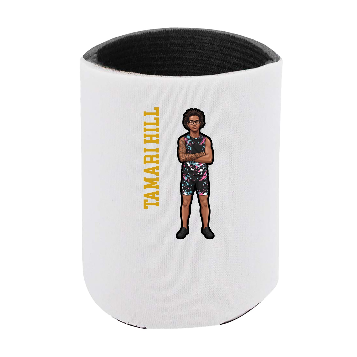 Can Holder — Name Vertical in White