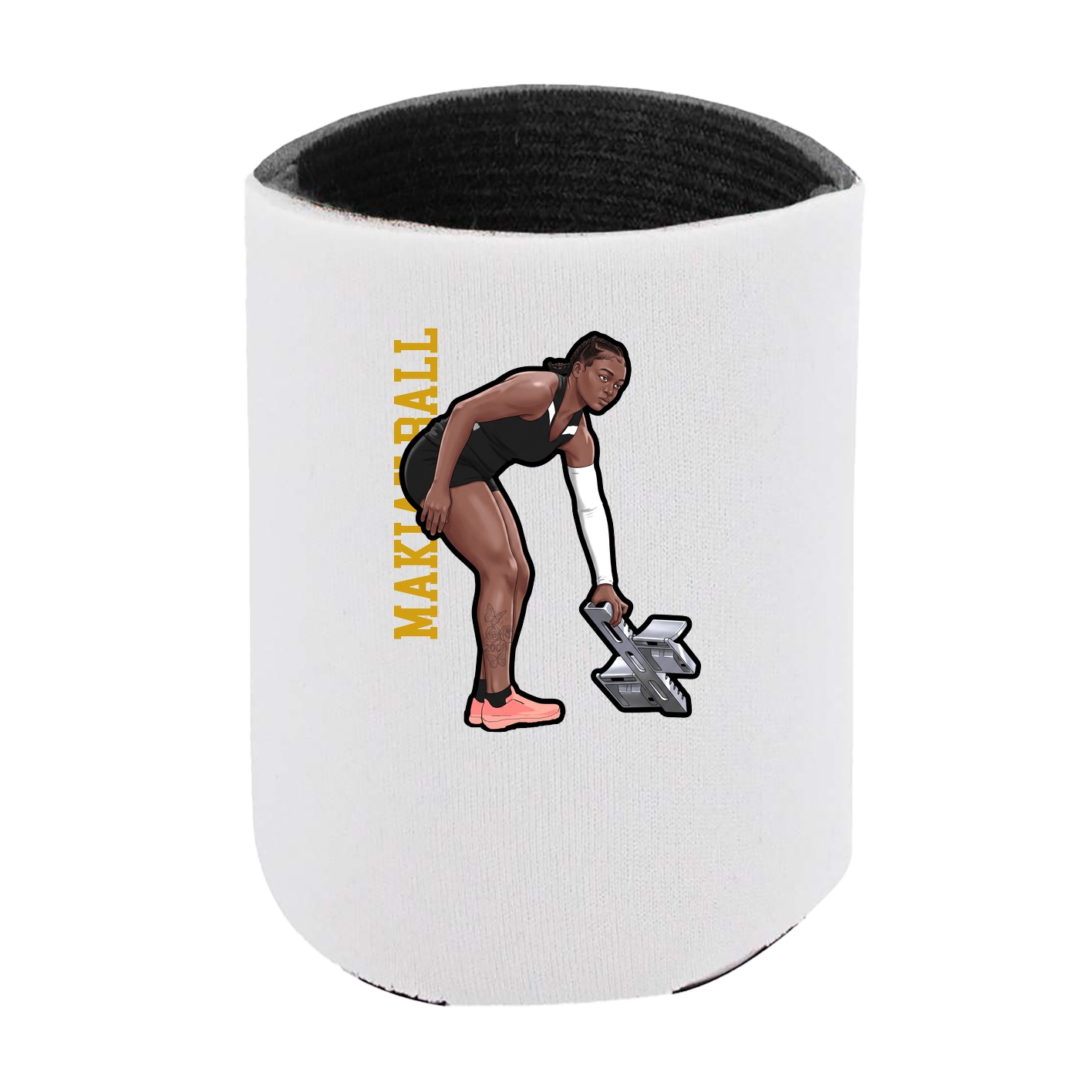 Can Holder — Name Vertical in White