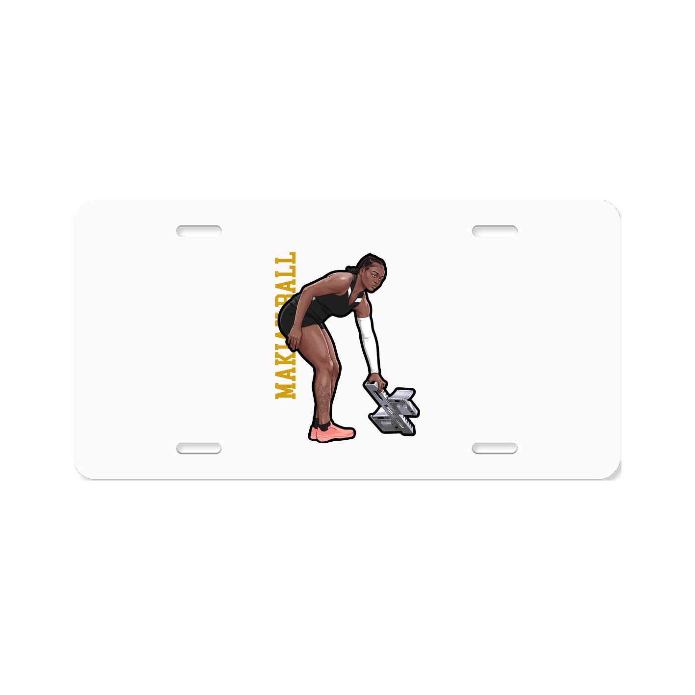 License Plate — Name Vertical in Classic