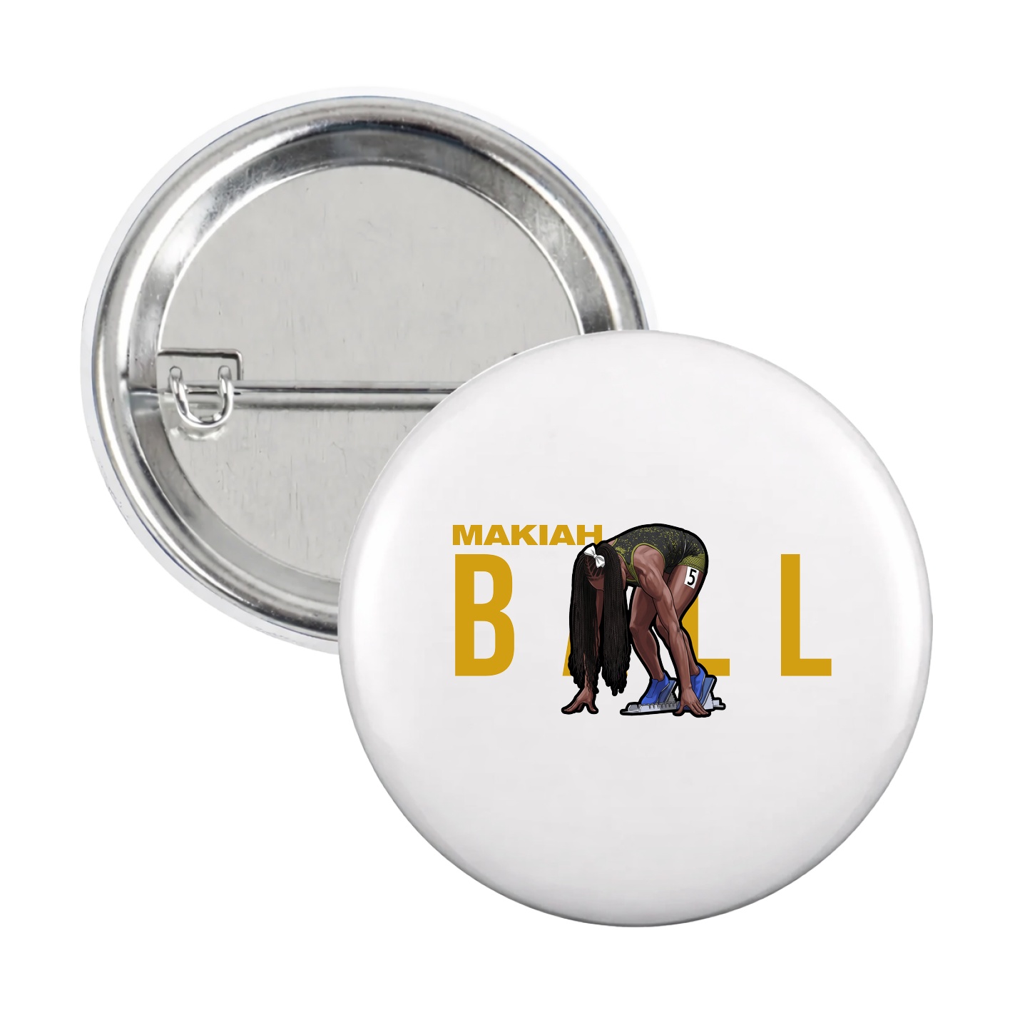 Game Day Button — Player Name in White