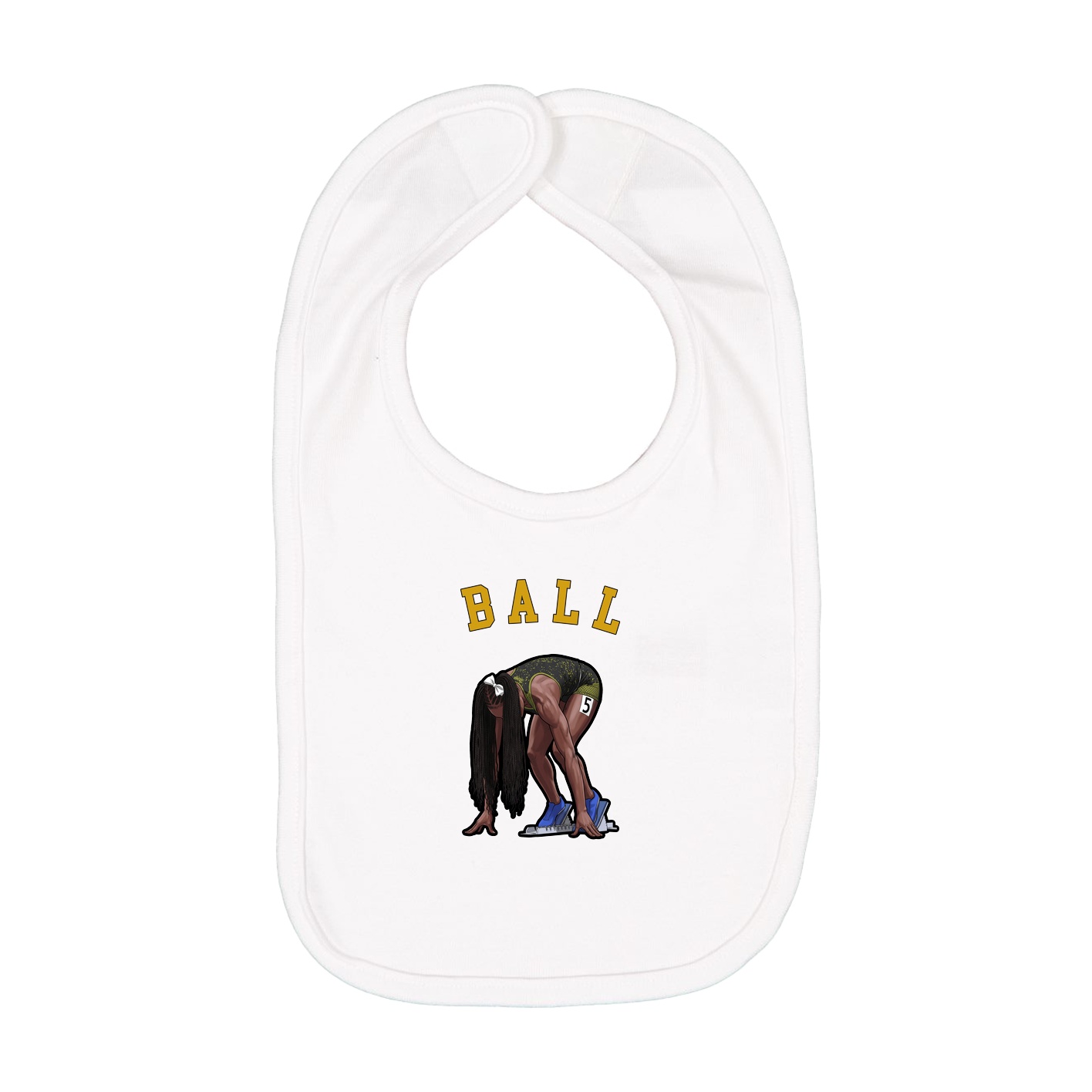 Infant Bib — Shirsey Arch in White