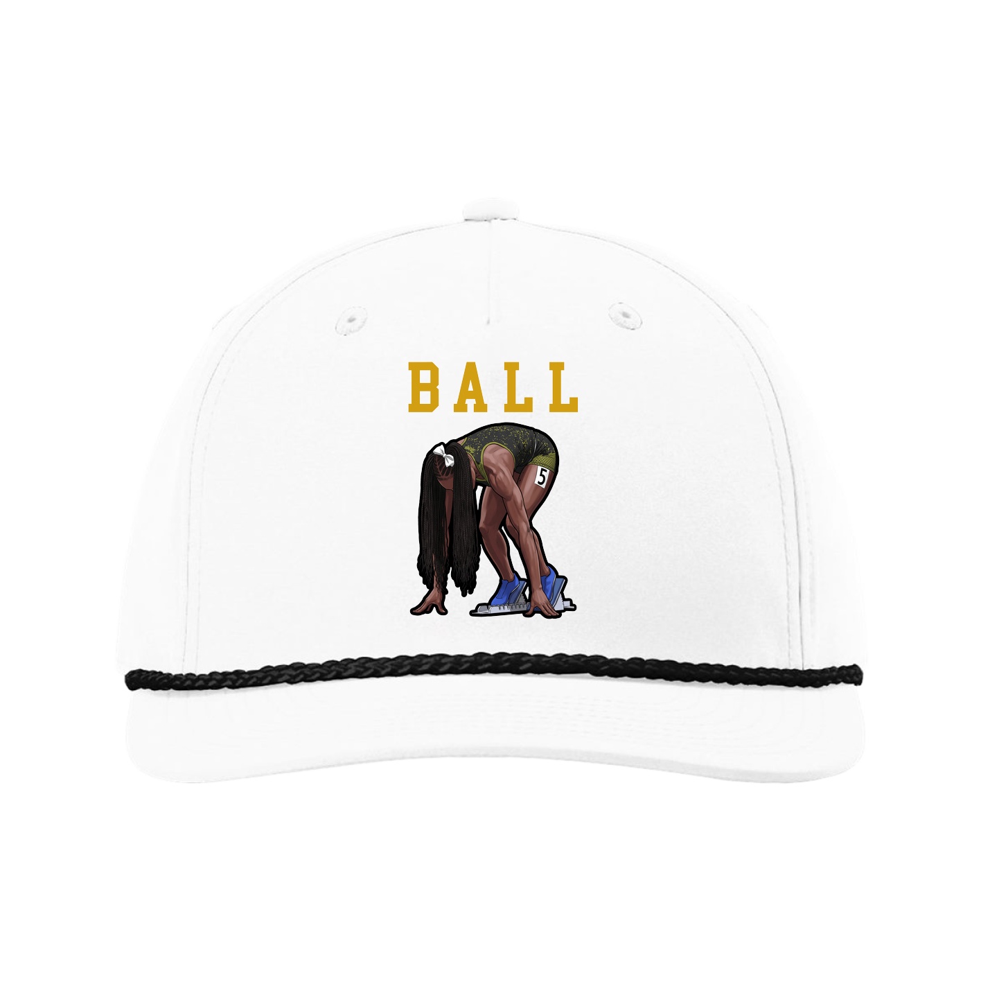 Five-Panel Classic Rope Cap — Shirsey in White