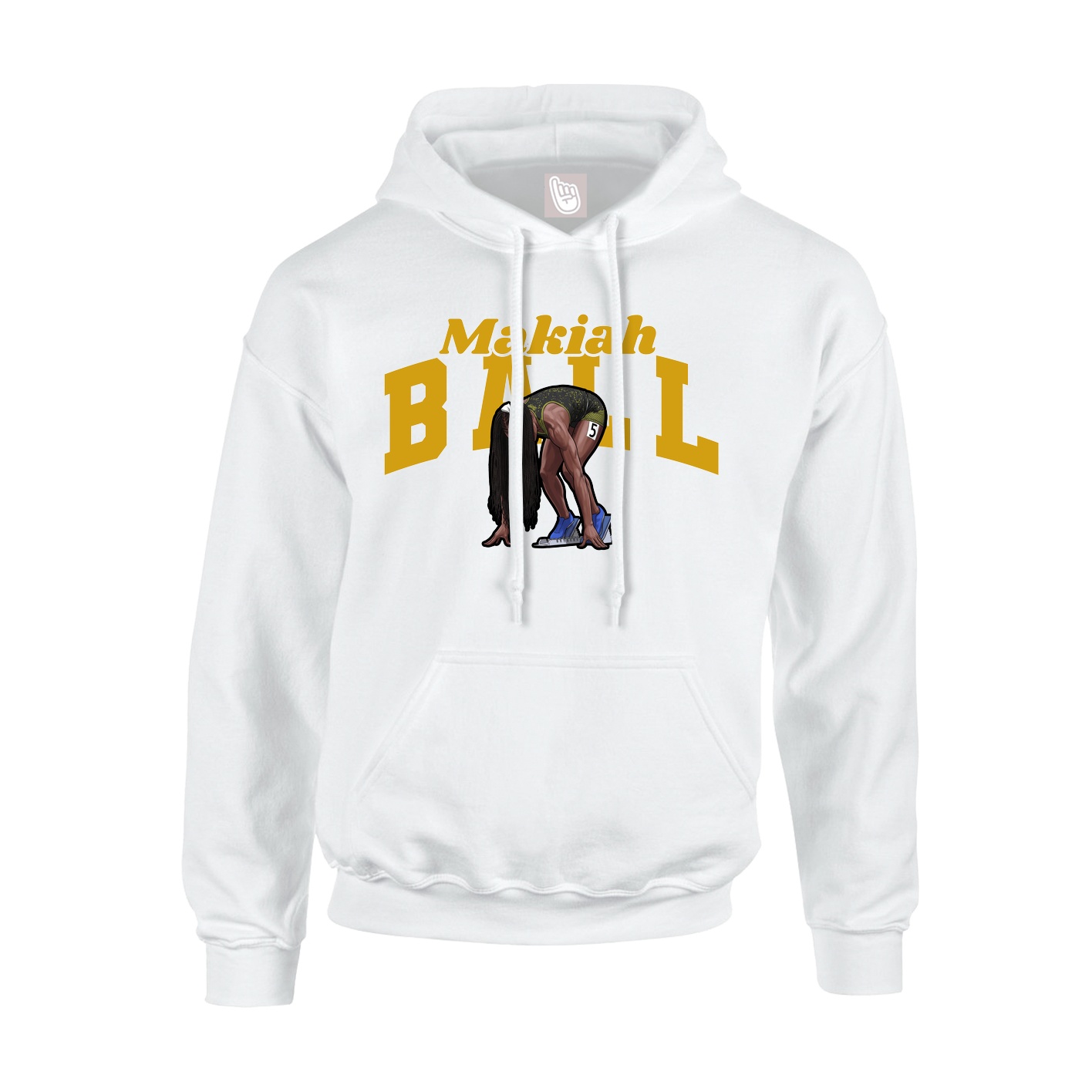 Hoodie — Signature Arch in White