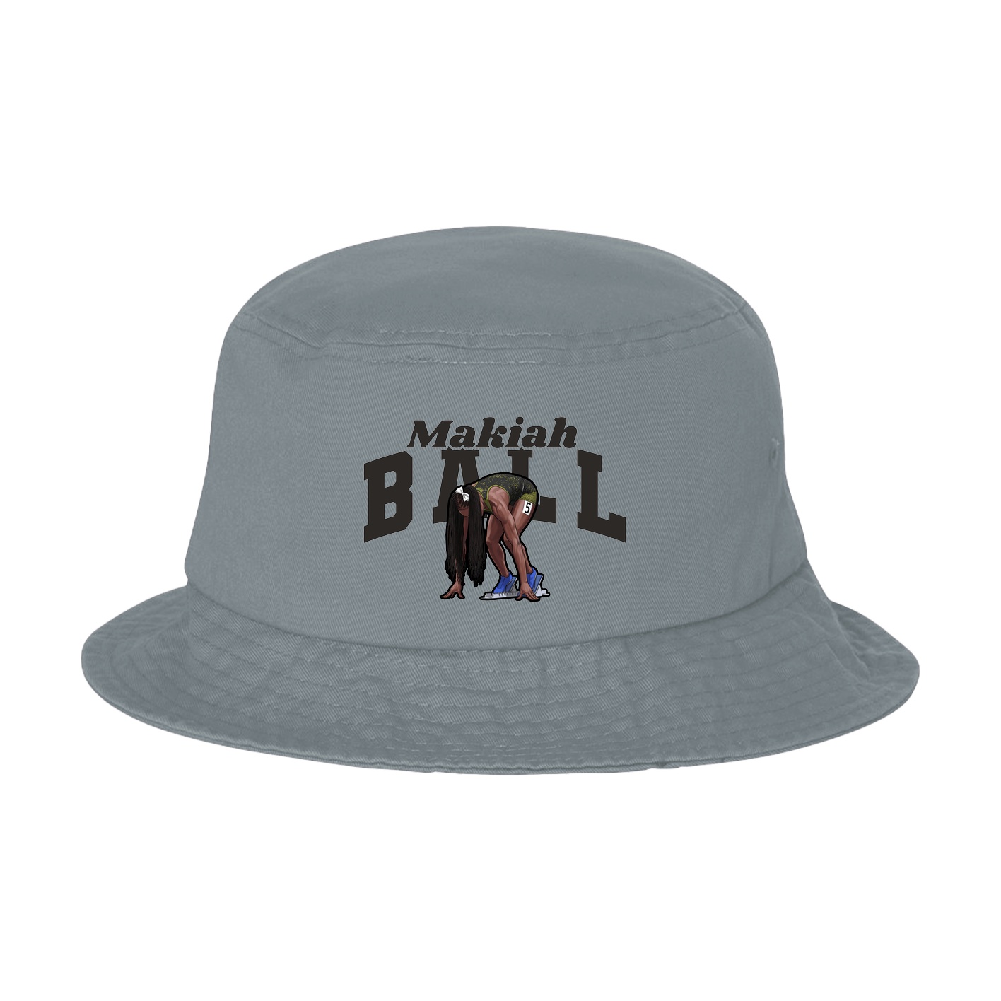 Bucket Cap — Signature Arch in Grey
