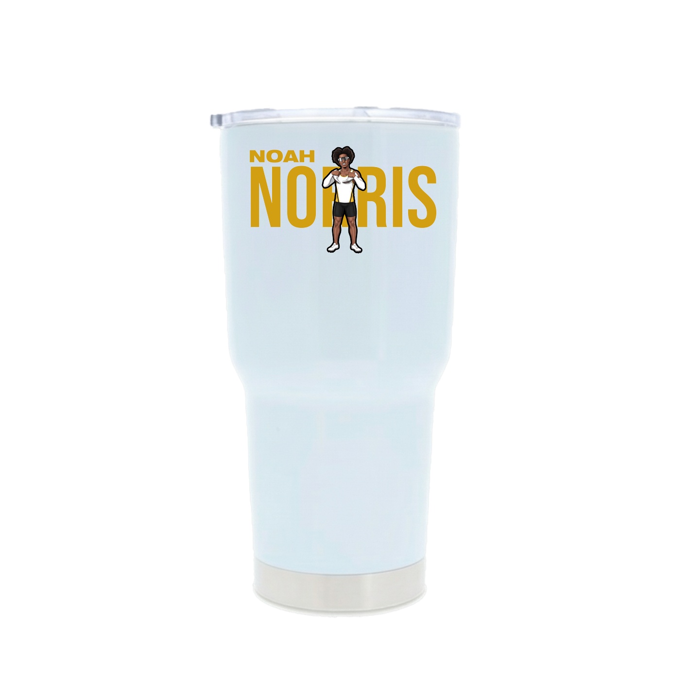 30oz Stainless Steel Tumbler — Player Name in White
