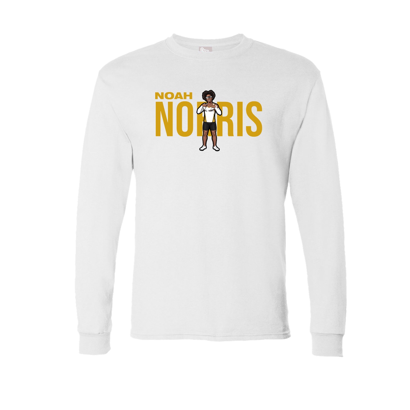 Long Sleeve Tee — Player Name in White