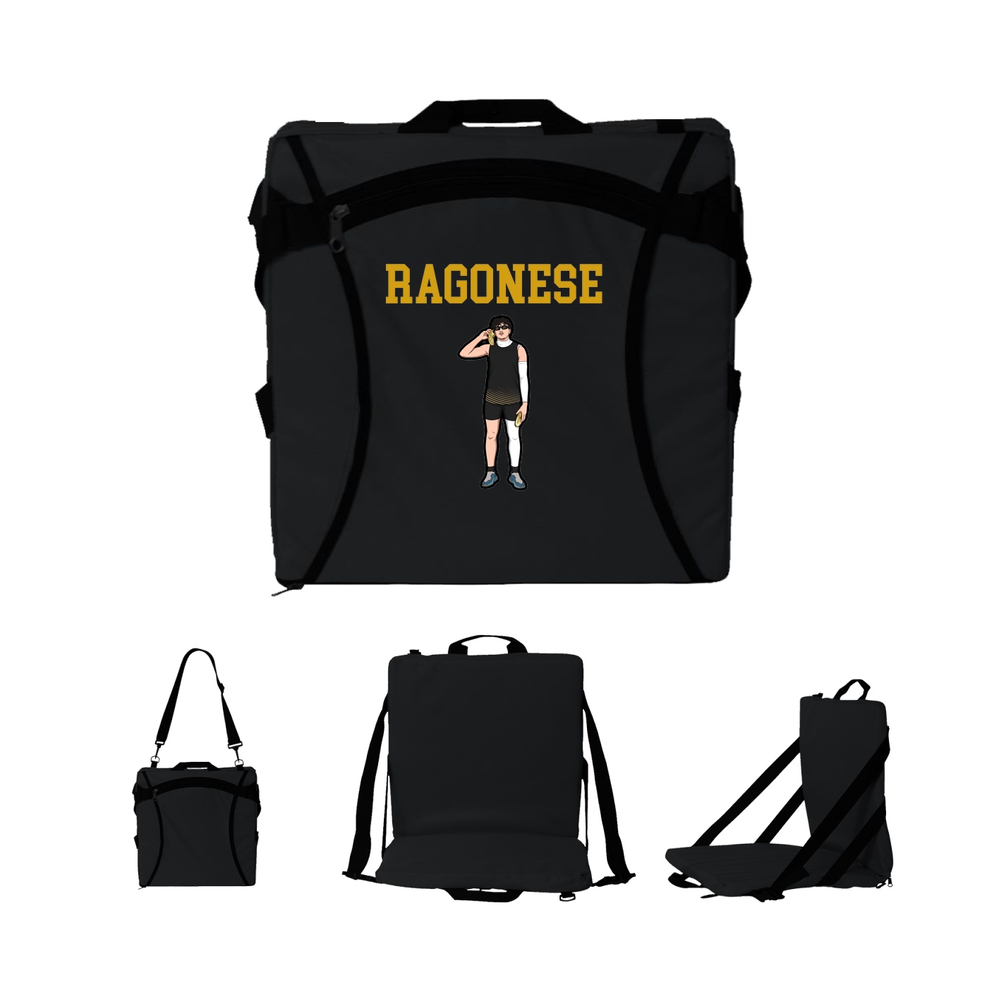 Folding Stadium Seat — Shirsey in Black