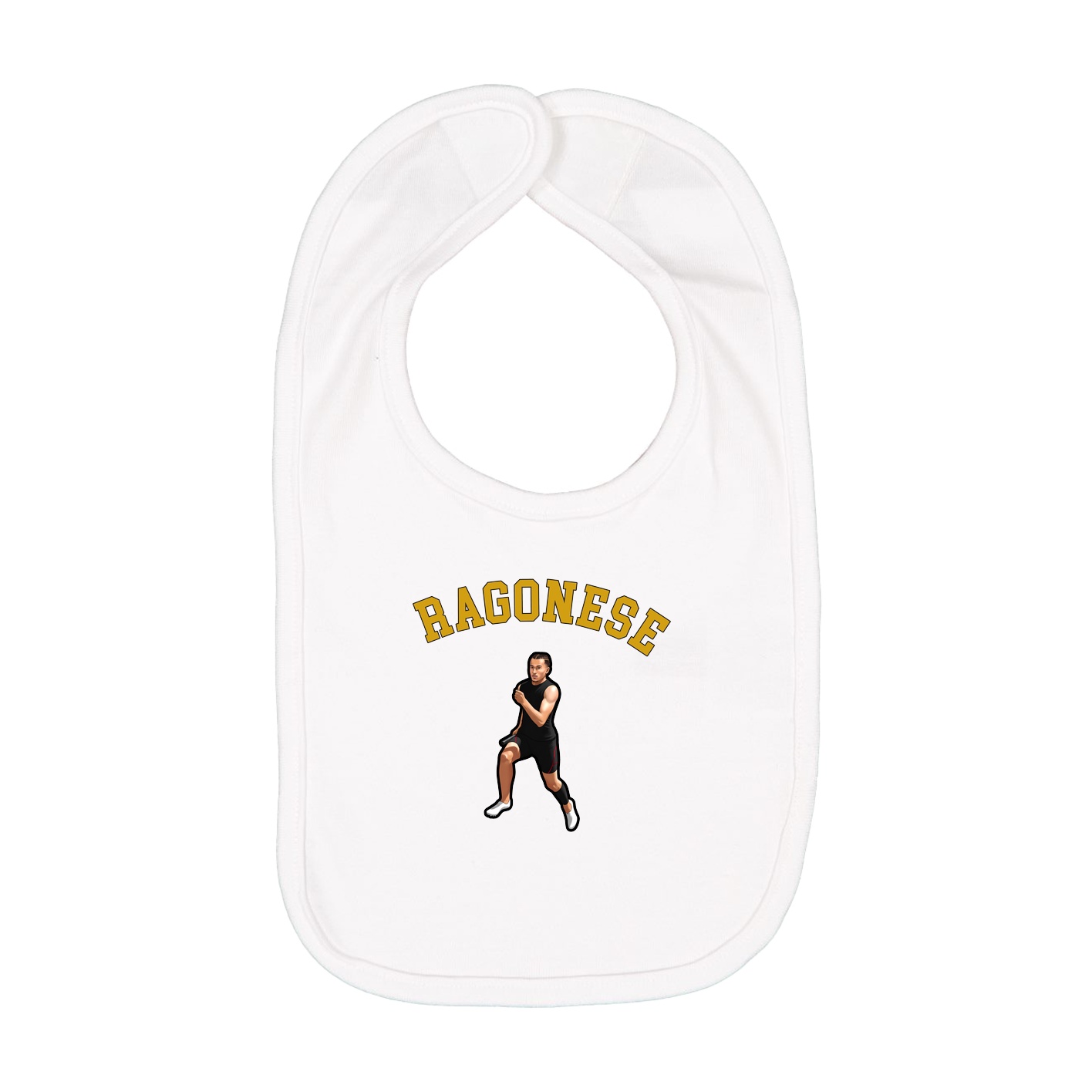 Infant Bib — Shirsey Arch in White