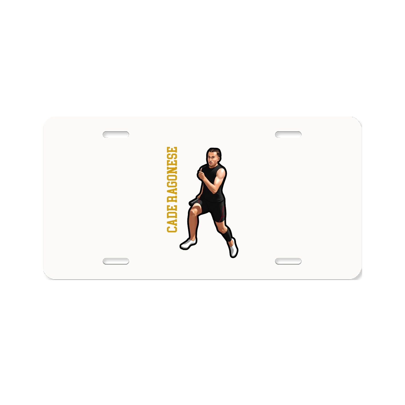 License Plate — Name Vertical in Classic