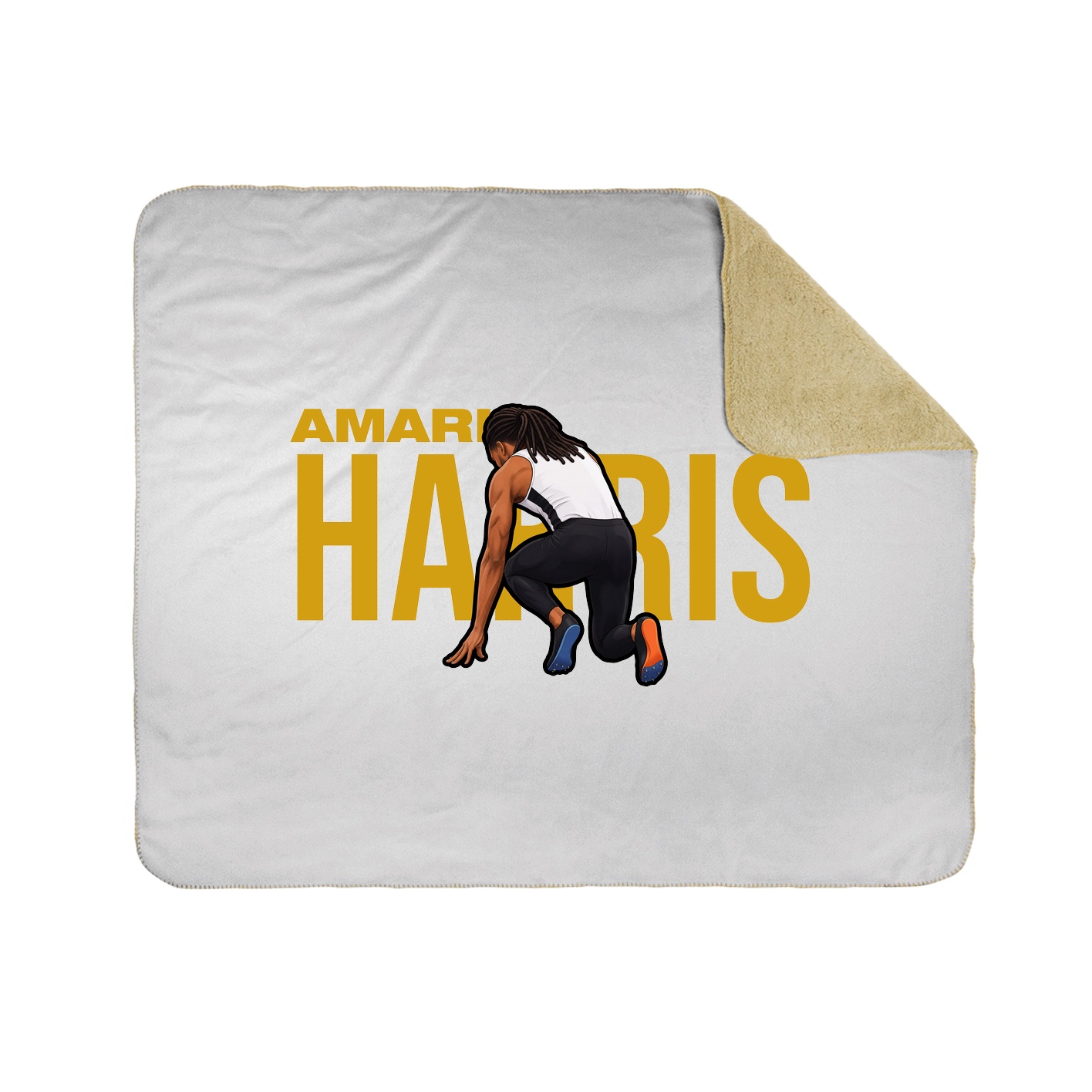 Throw Blanket — Player Name in White
