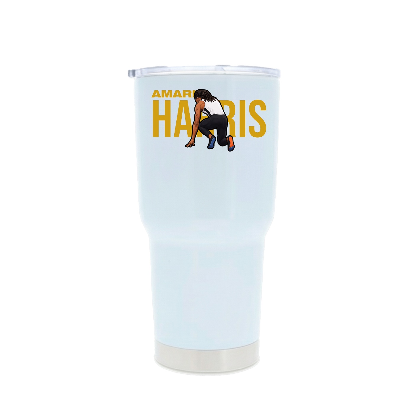 30oz Stainless Steel Tumbler — Player Name in White