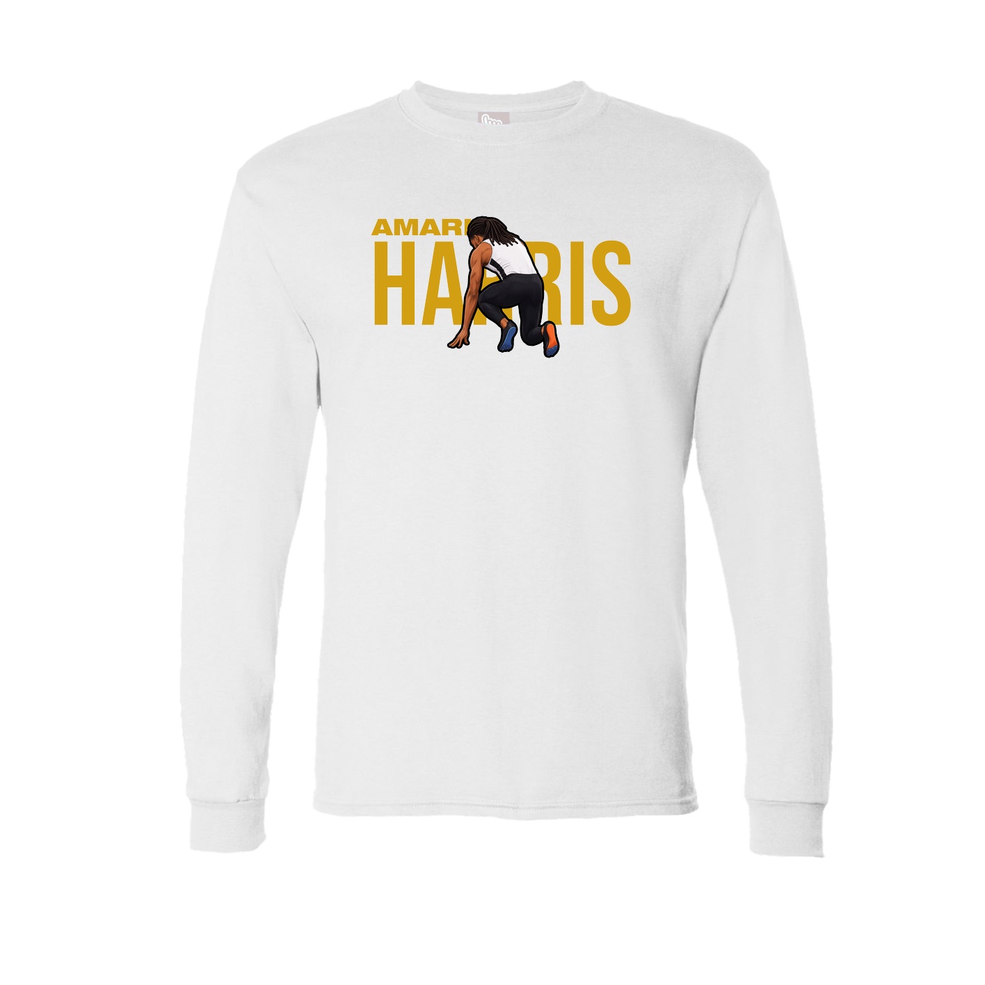 Long Sleeve Tee — Player Name in White