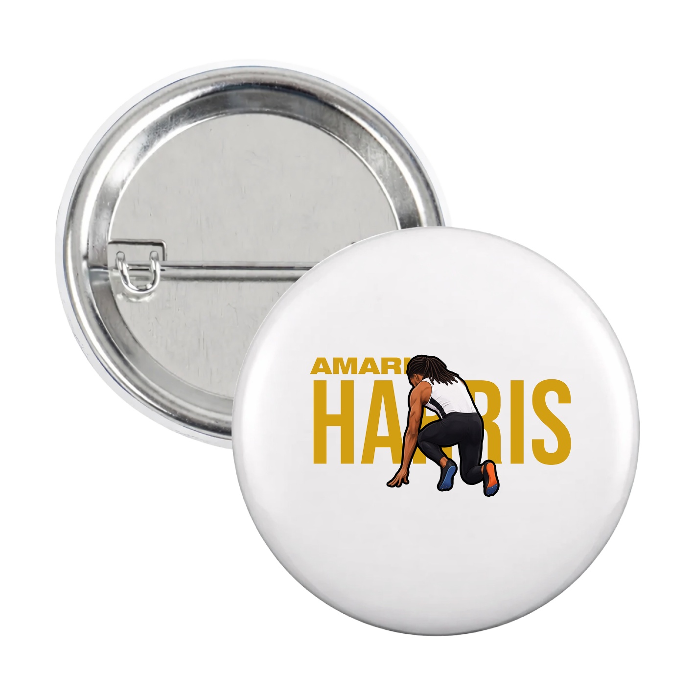 Game Day Button — Player Name in White