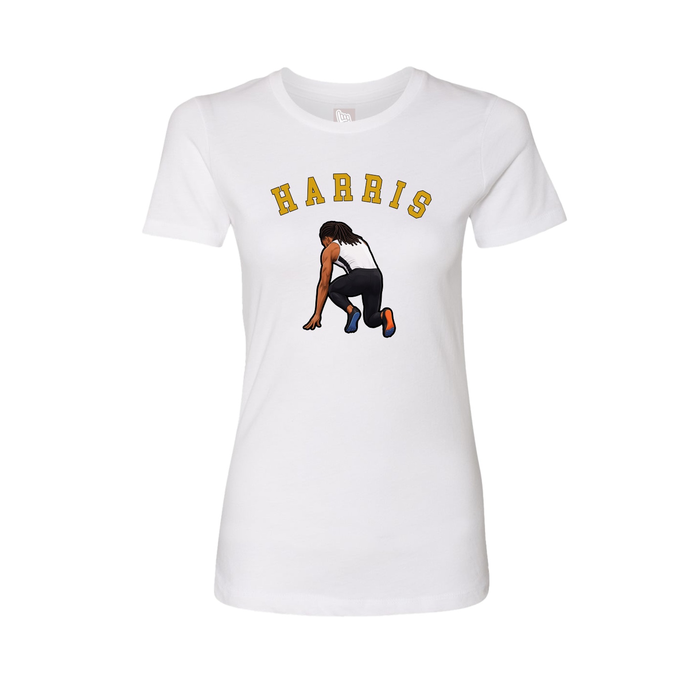 Fitted Women's Tee — Shirsey Arch in White