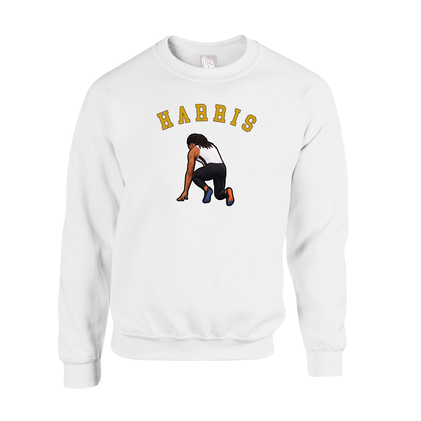 Fleece Crew — Shirsey Arch in White