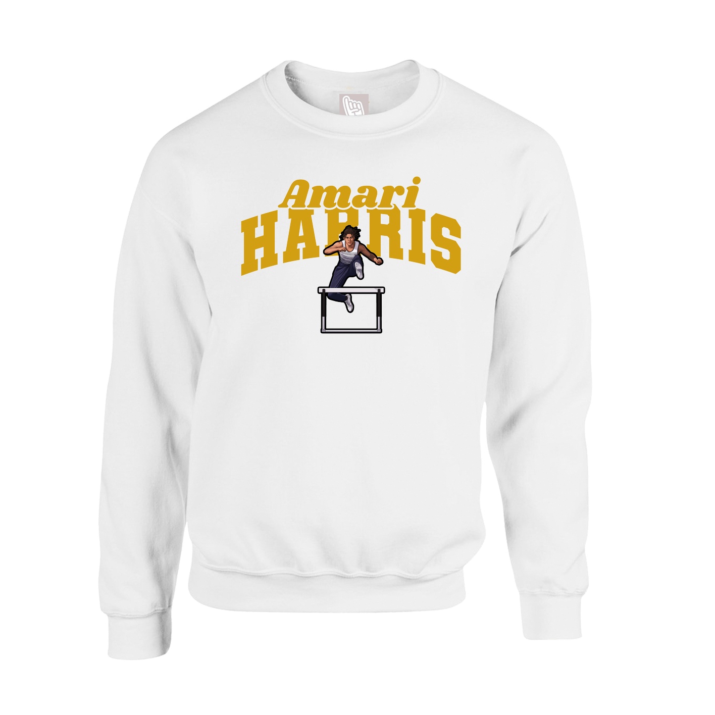 Fleece Crew — Signature Arch in White