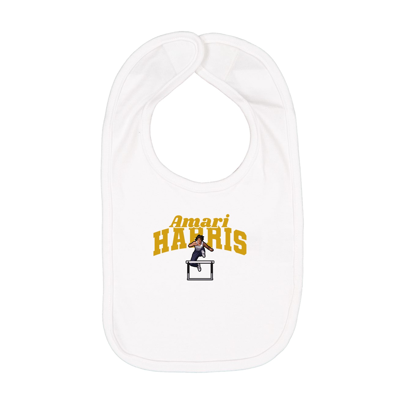 Infant Bib — Signature Arch in White