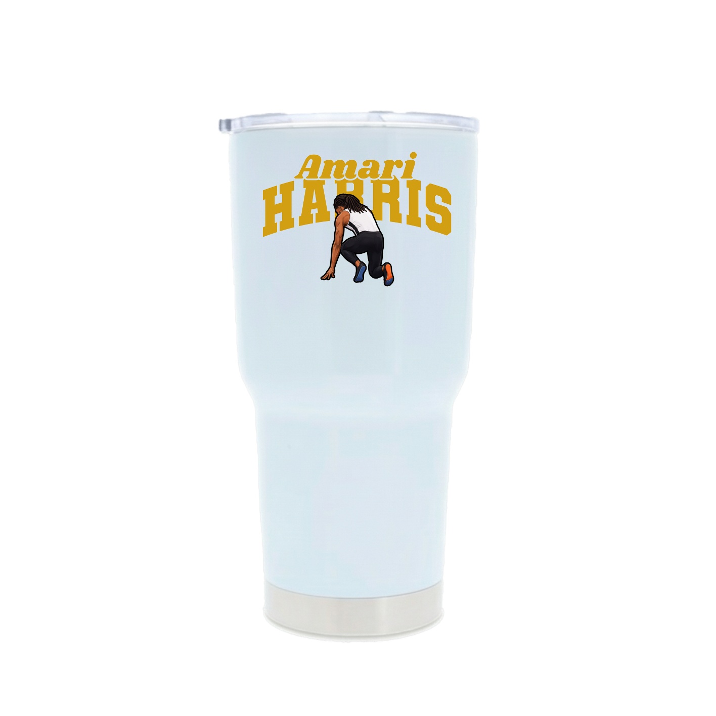 30oz Stainless Steel Tumbler — Signature Arch in White