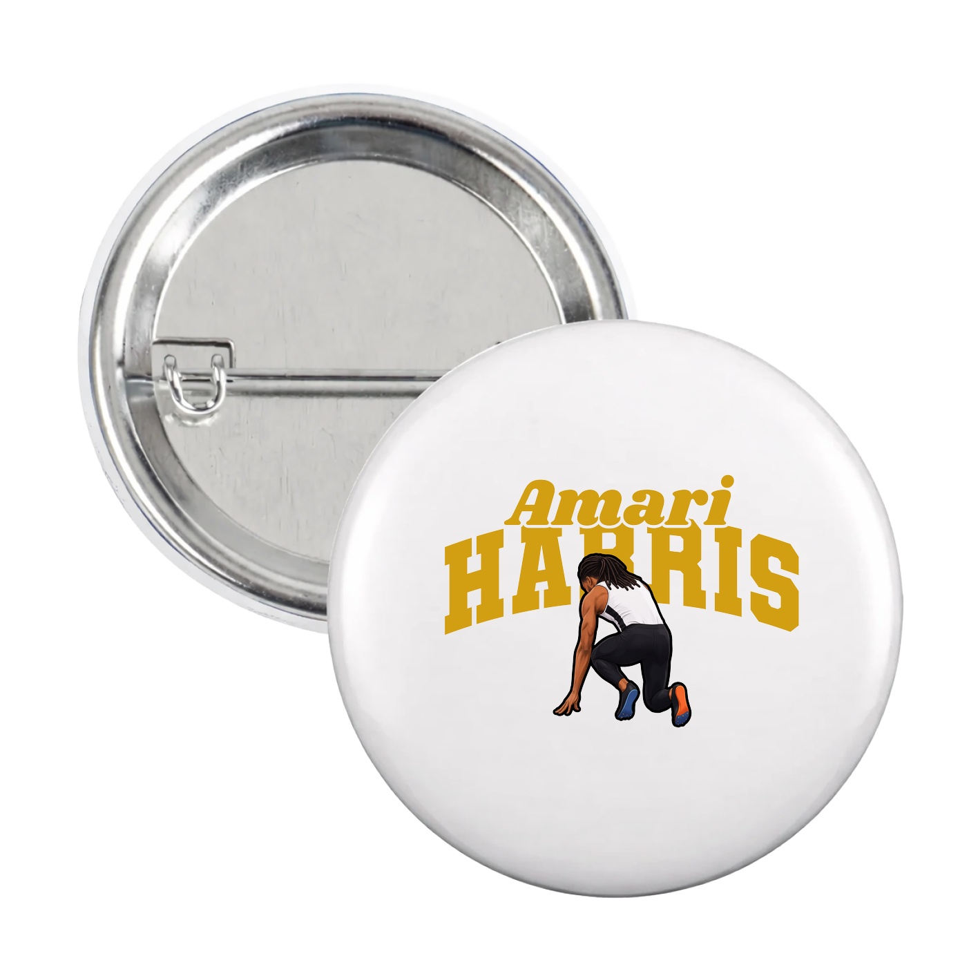 Game Day Button — Signature Arch in White