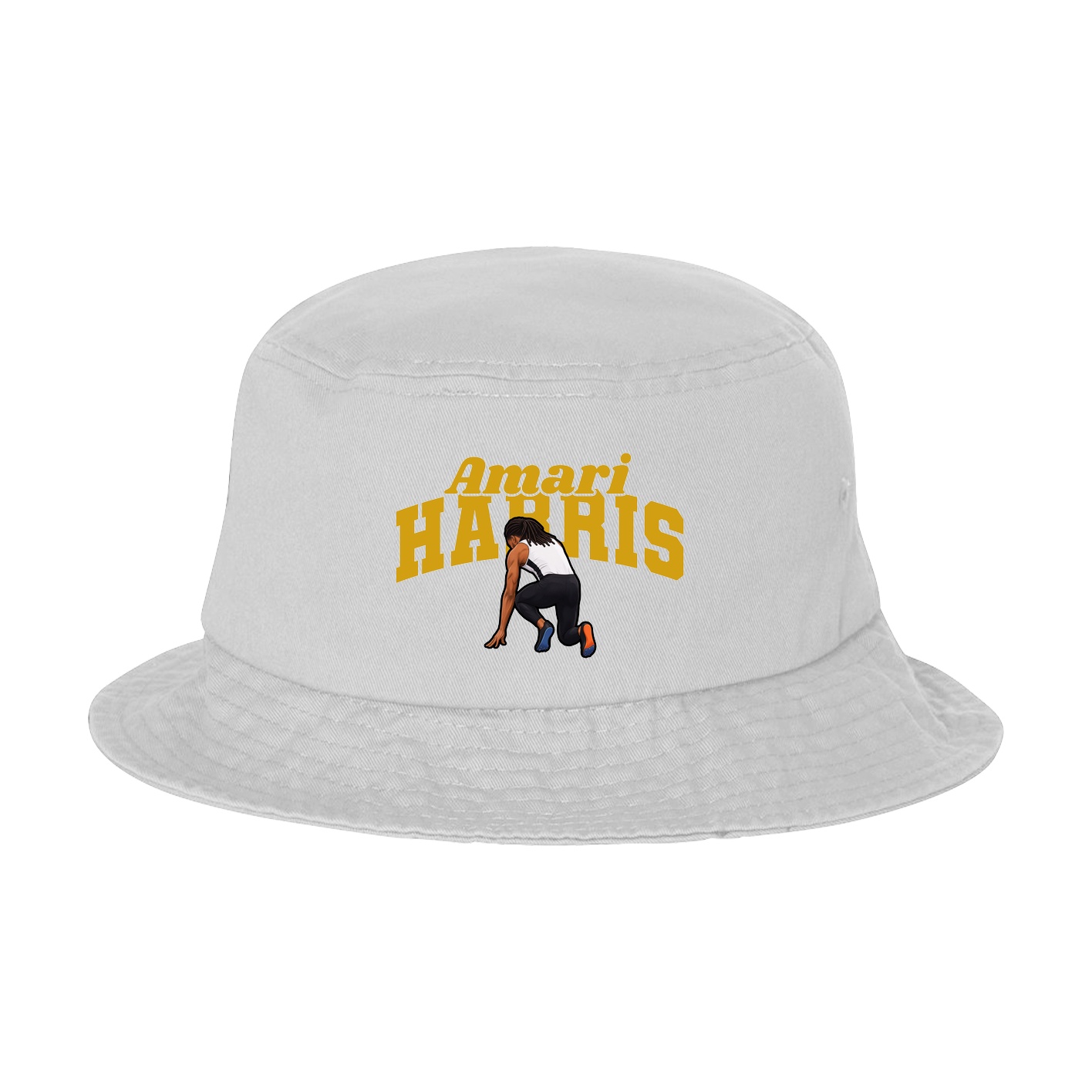 Bucket Cap — Signature Arch in White